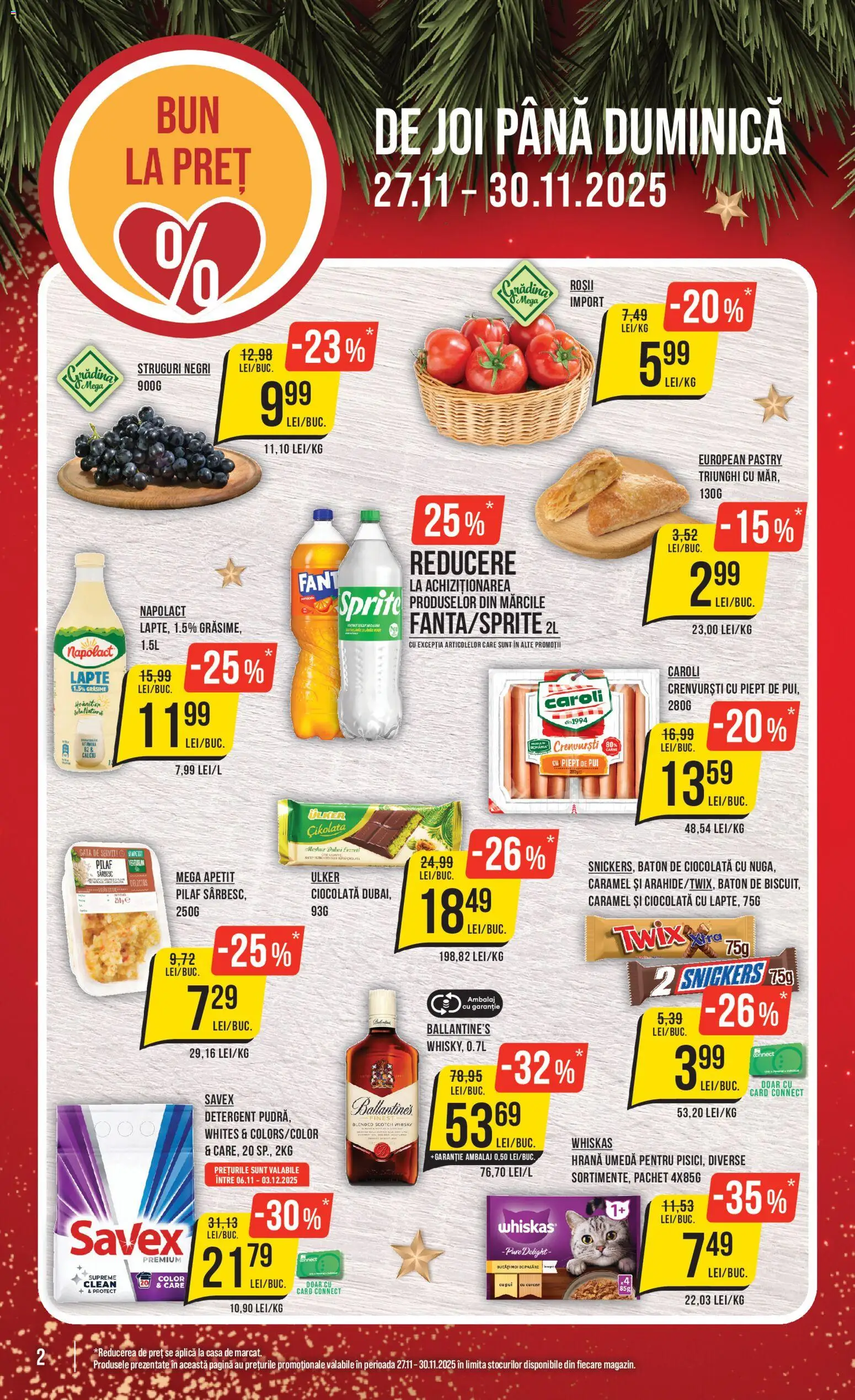 Catalog Mega Image 27 Noiembrie - 2 Decembrie 2025 | Pagina 2 | Produse: Hacıyatmaz Kedi Oyuncağı, Lapte, Ciocolată, Detergent