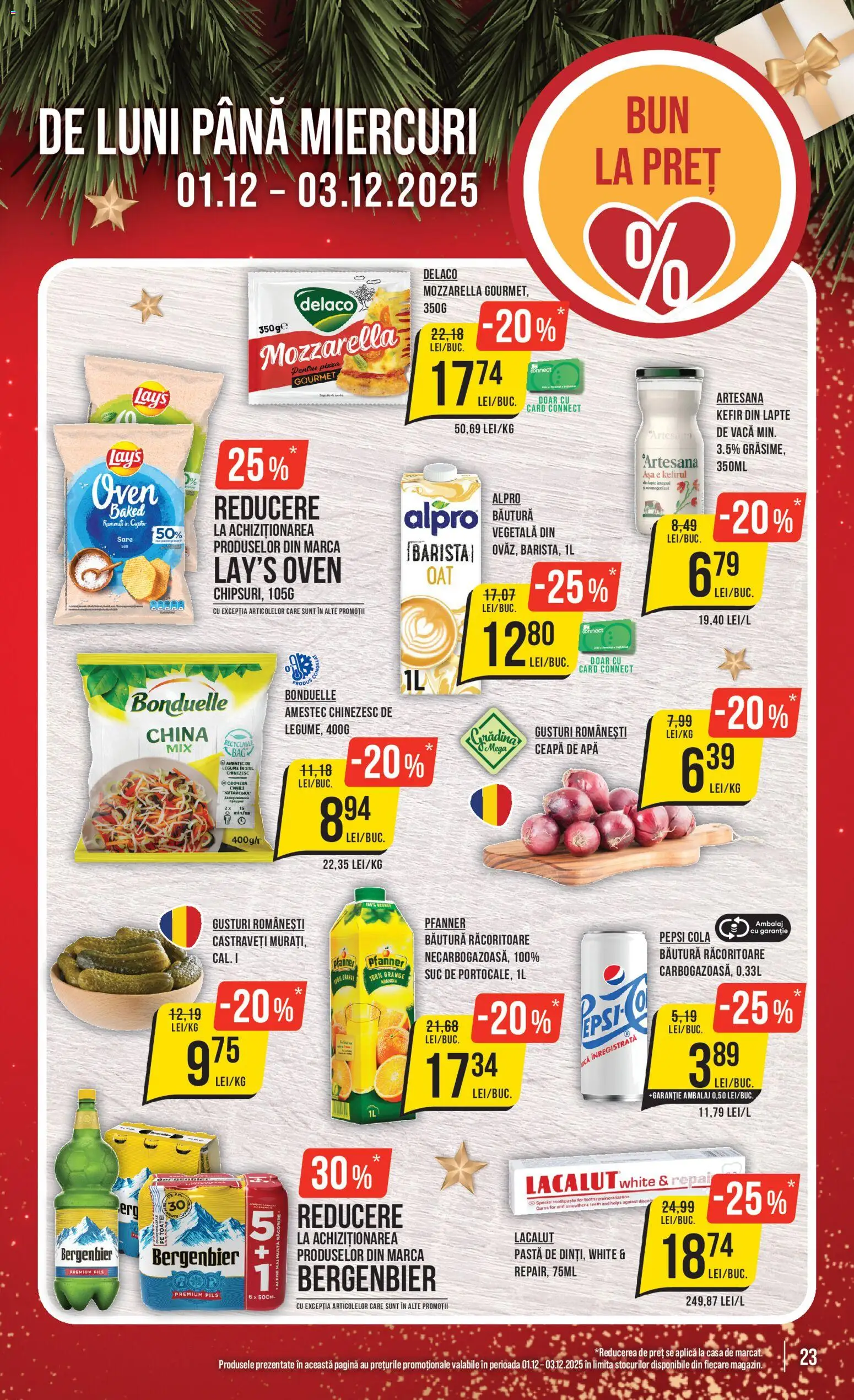 Catalog Mega Image 27 Noiembrie - 2 Decembrie 2025 | Pagina 23 | Produse: Light Kedi Konservesi, Amerikan servis, Mozzarella, Lapte