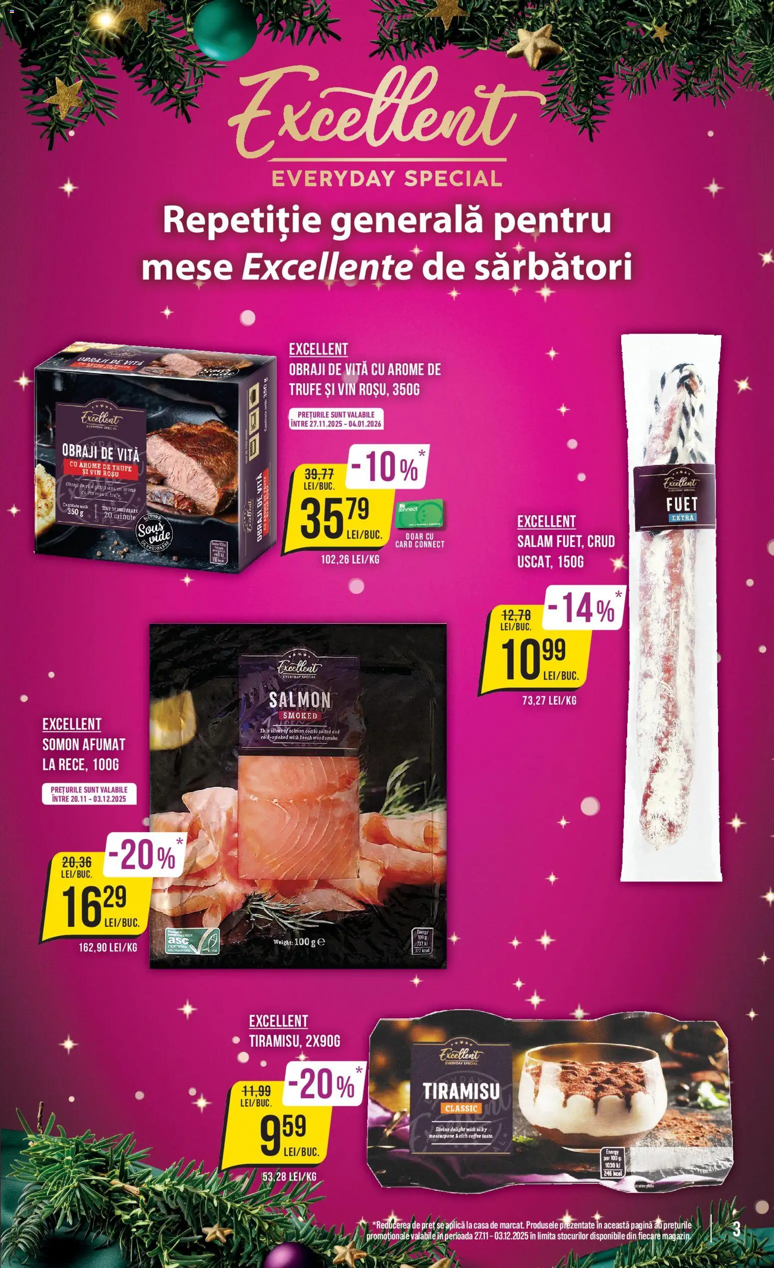Catalog Mega Image 27 Noiembrie - 2 Decembrie 2025 | Pagina 3 | Produse: Tiramisu, Salam, Vin, Mascarpone