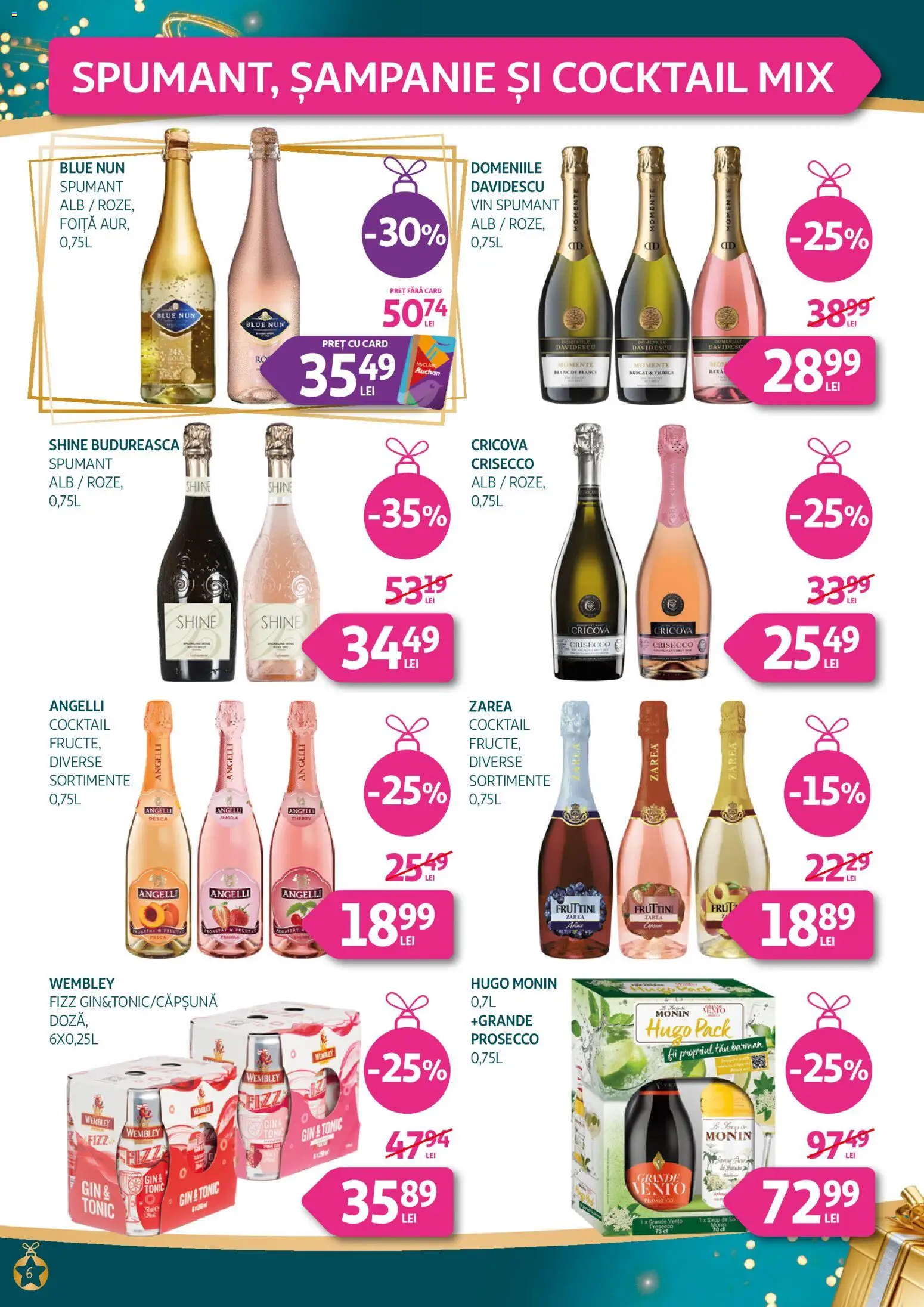 Catalog Auchan 26 Noiembrie - 30 Decembrie 2025 | Pagina 6 | Produse: Lunettes pour le ski, Prosecco, Vin, Cocktail