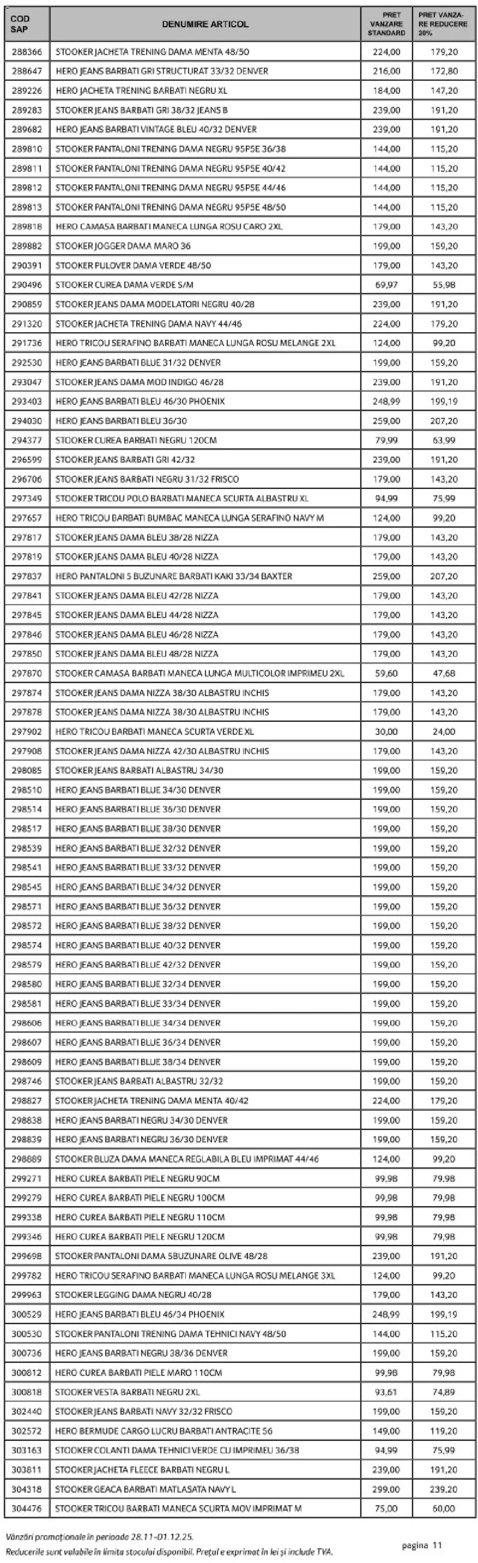 Catalog Selgros 28 - 30 Noiembrie 2025 | Pagina 11 | Produse: Curea, Tricou, Geacă, Pantaloni