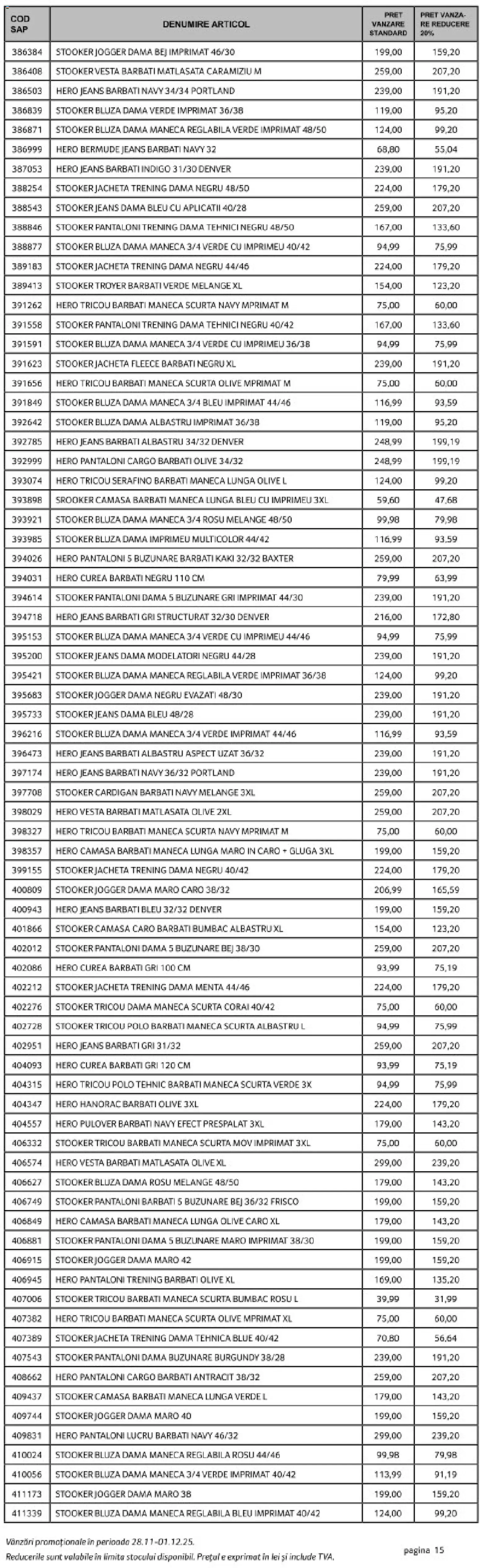 Catalog Selgros 28 - 30 Noiembrie 2025 | Pagina 15 | Produse: Kaki, Deri ve Tüy Bakımı, Tricou, Pulover