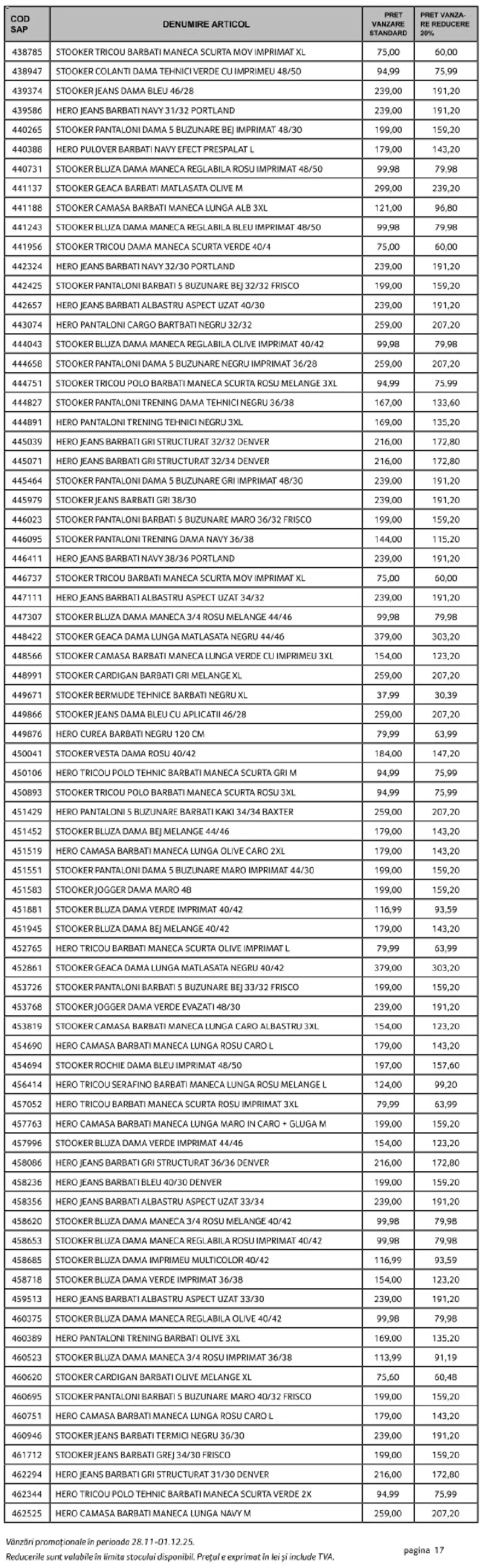 Catalog Selgros 28 - 30 Noiembrie 2025 | Pagina 17 | Produse: Kaki, Deri ve Tüy Bakımı, Pulover, Pantaloni