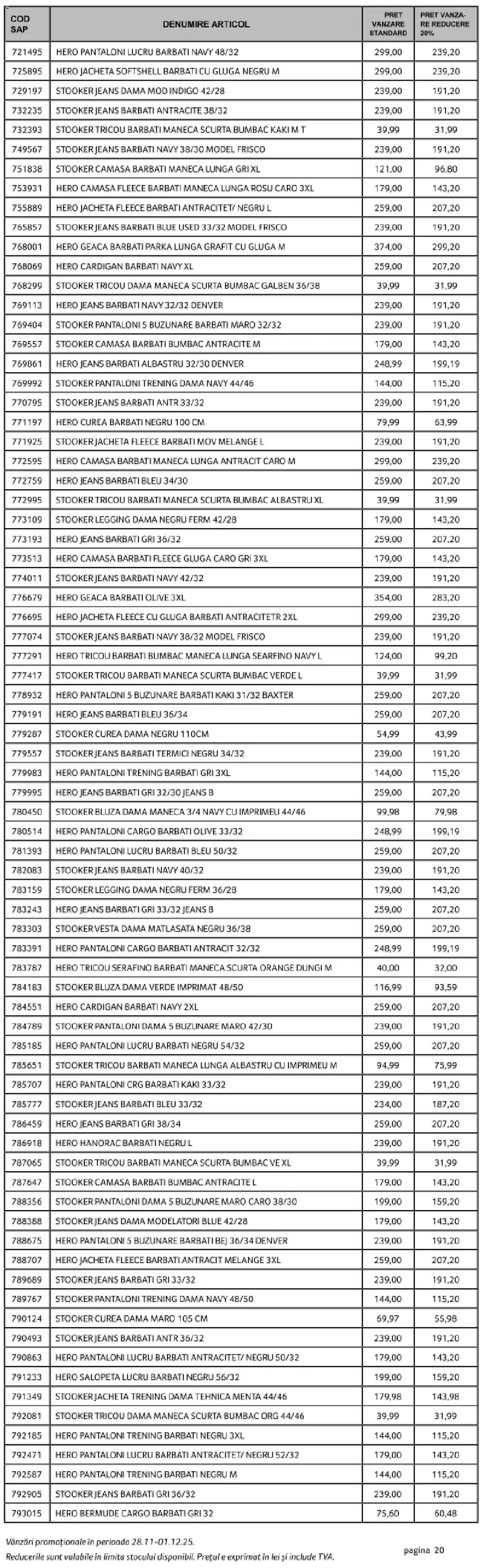 Catalog Selgros 28 - 30 Noiembrie 2025 | Pagina 20 | Produse: Trening, Bluză, Salopetă, Keşe