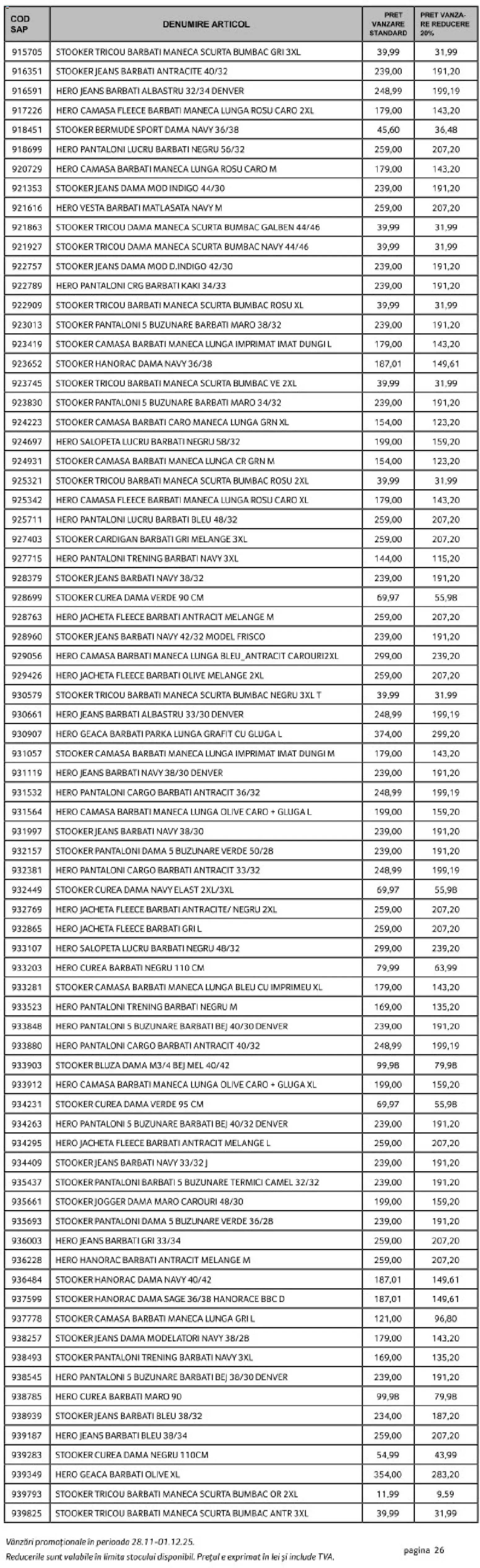 Catalog Selgros 28 - 30 Noiembrie 2025 | Pagina 26 | Produse: Kaki, Deri ve Tüy Bakımı, Tricou, Vestă