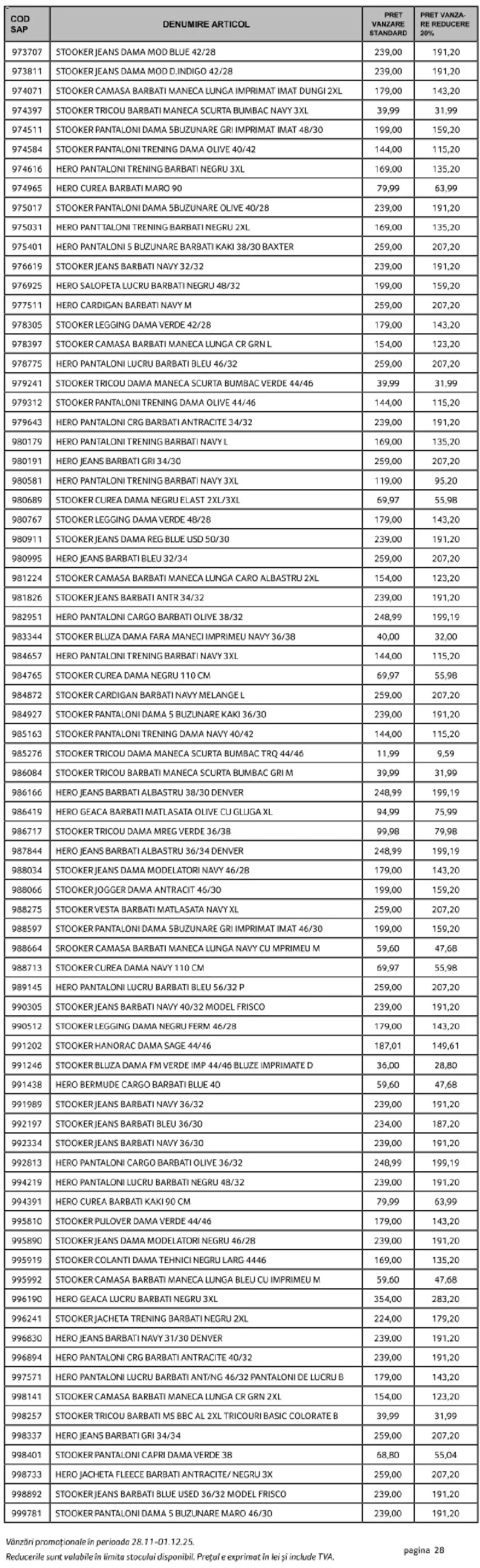 Catalog Selgros 28 - 30 Noiembrie 2025 | Pagina 28 | Produse: Kaki, Bluză, Salopetă, Colanți