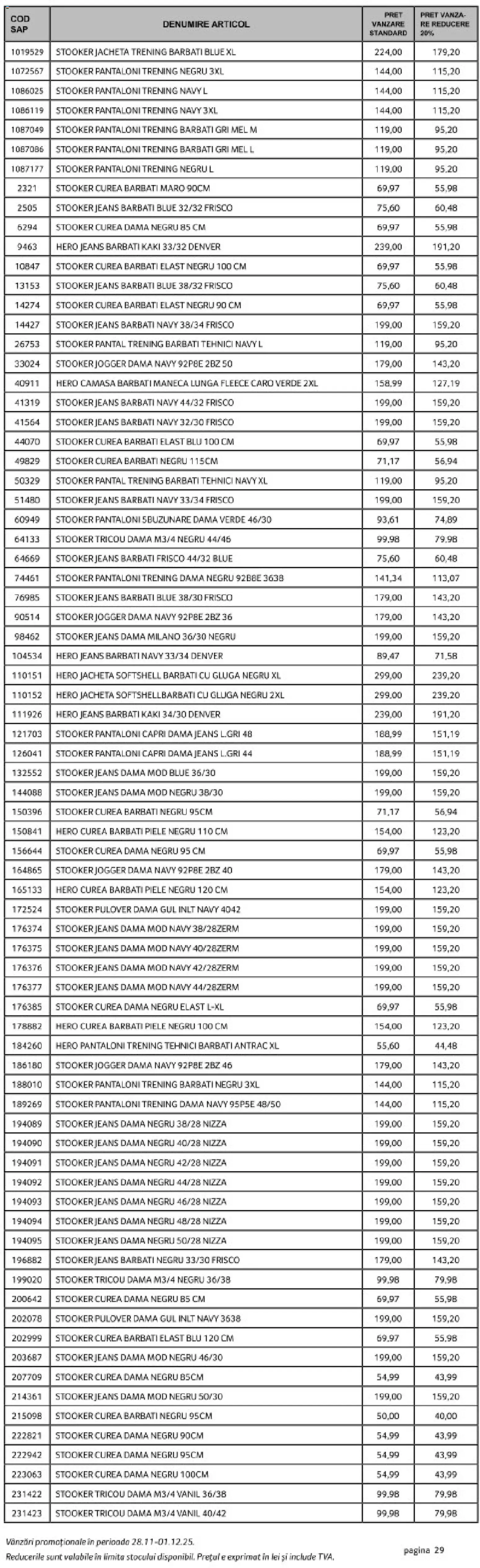 Catalog Selgros 28 - 30 Noiembrie 2025 | Pagina 29 | Produse: Jachetă, Trening, Tricou, Pulover