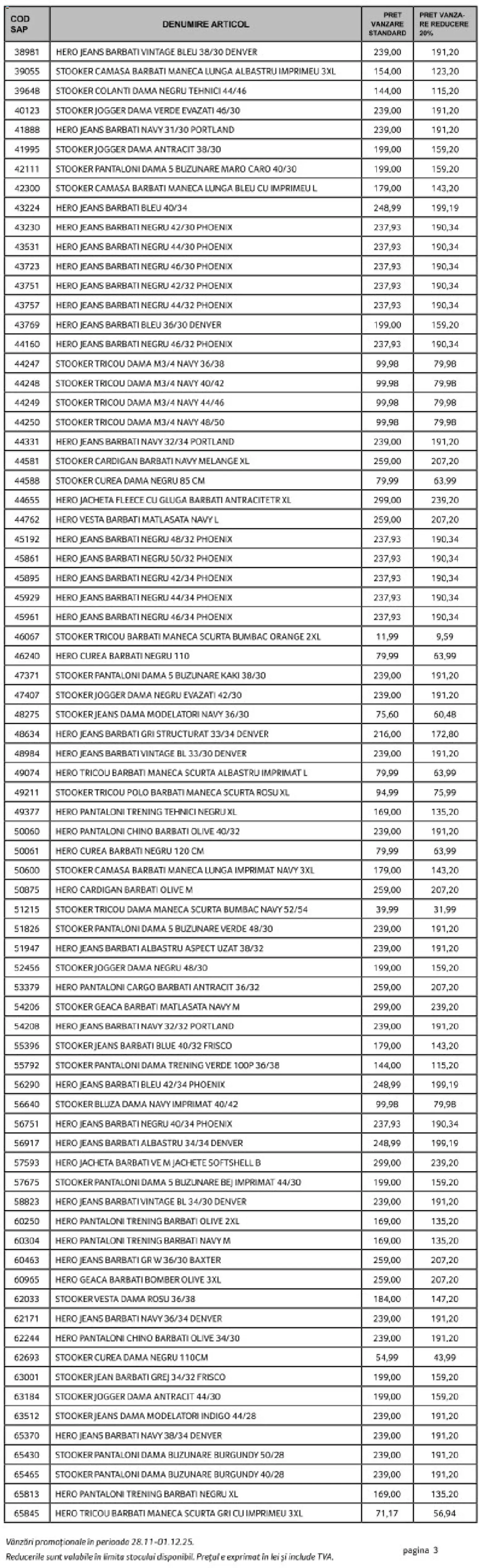 Catalog Selgros 28 - 30 Noiembrie 2025 | Pagina 3 | Produse: Curea, Cardigan, Trening, Bluză
