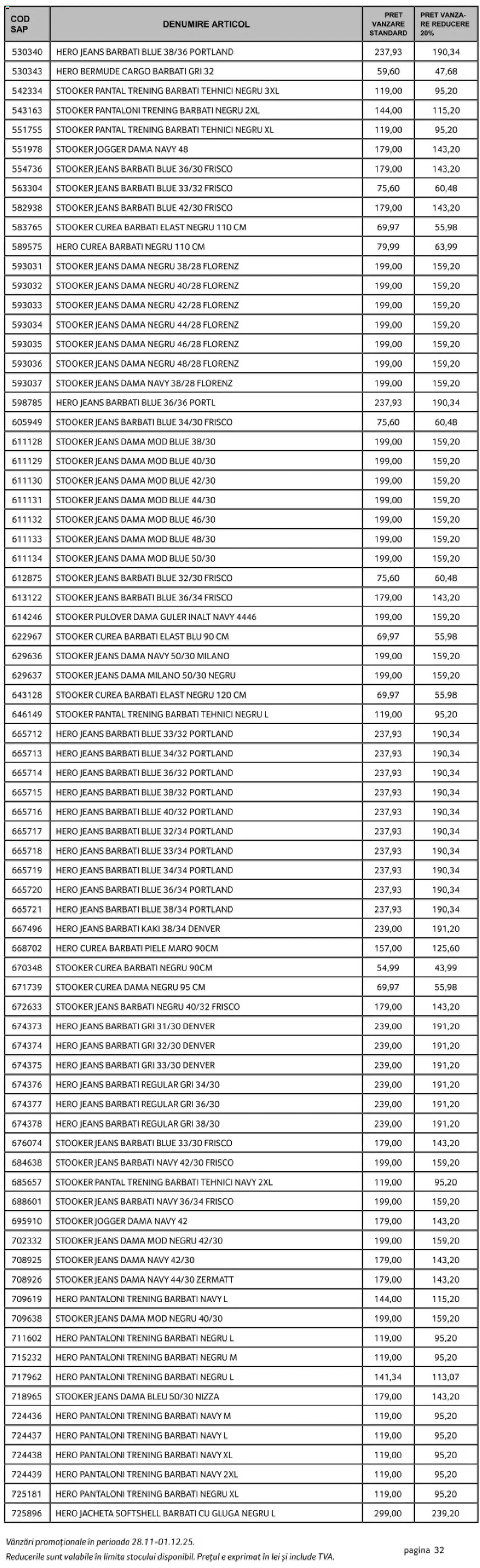 Catalog Selgros 28 - 30 Noiembrie 2025 | Pagina 32 | Produse: Curea, Trening, Deri ve Tüy Bakımı, Pantaloni