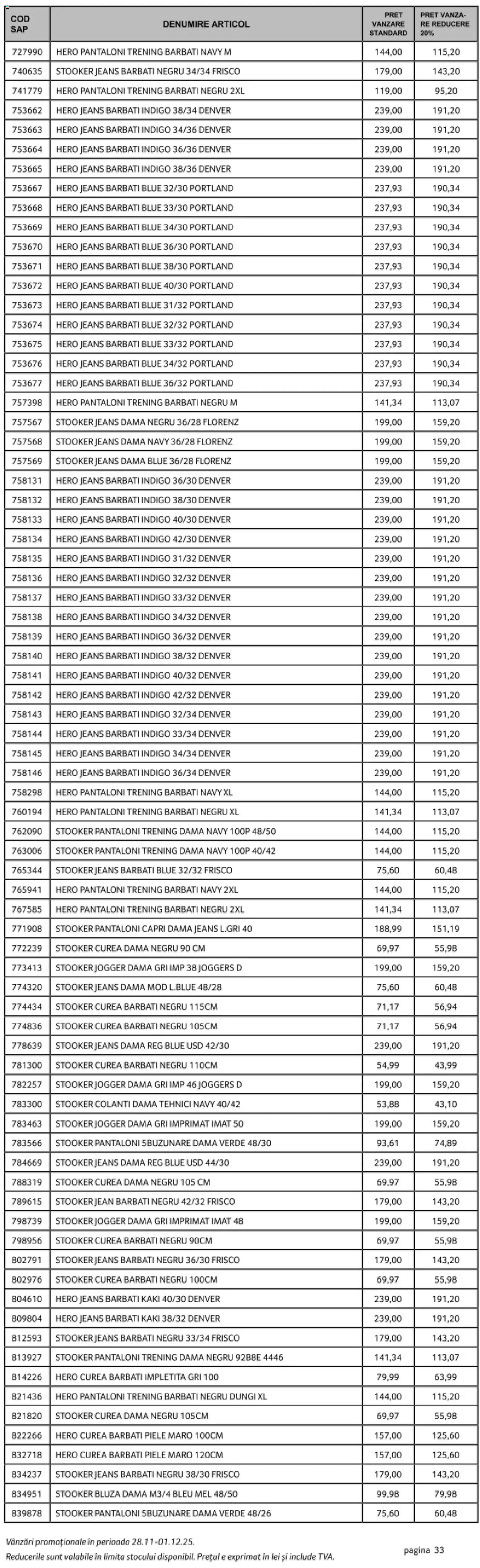 Catalog Selgros 28 - 30 Noiembrie 2025 | Pagina 33 | Produse: Curea, Deri ve Tüy Bakımı, Pantaloni, Colanți