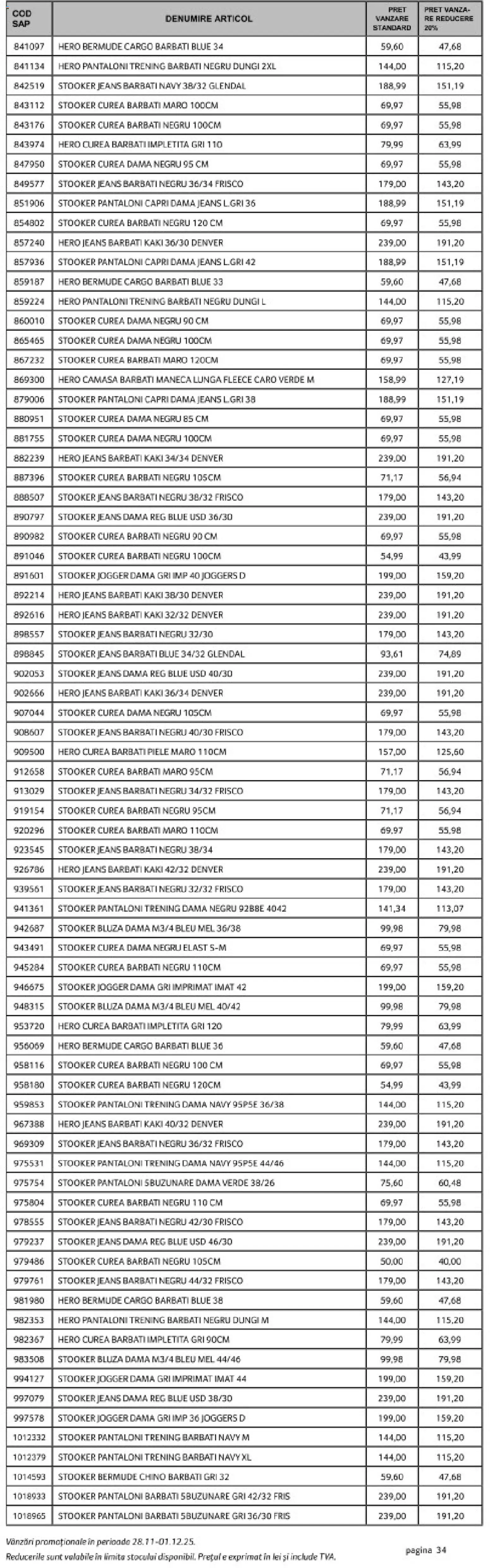 Catalog Selgros 28 - 30 Noiembrie 2025 | Pagina 34 | Produse: Trening, Deri ve Tüy Bakımı, Bluză, Pantaloni