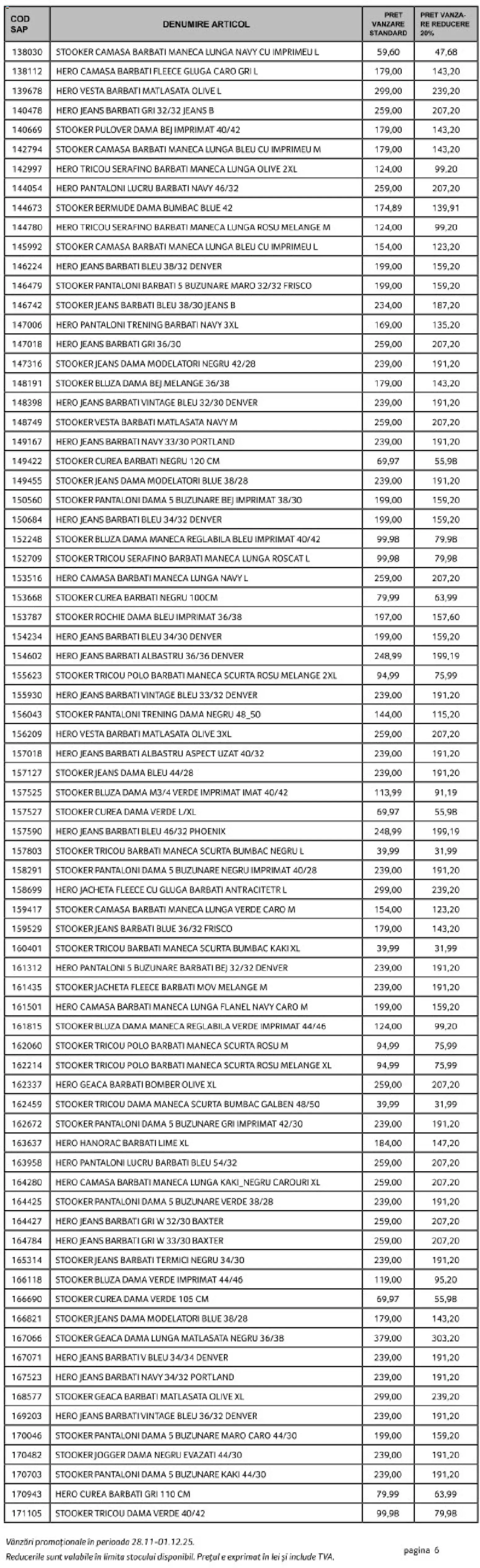 Catalog Selgros 28 - 30 Noiembrie 2025 | Pagina 6 | Produse: Lime, Geacă, Pantaloni, Keşe