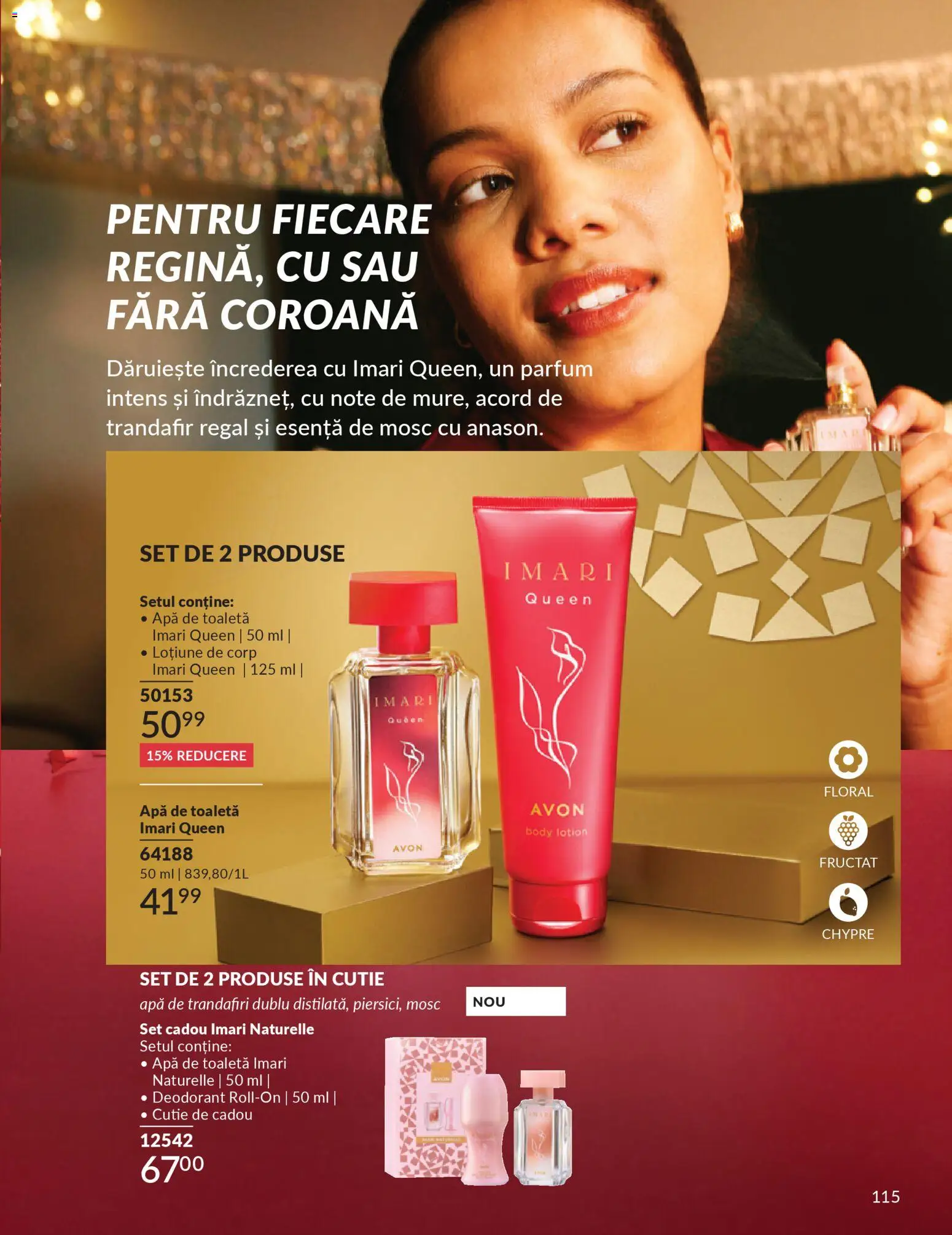 Catalog Avon 1 - 30 Decembrie 2025 | Pagina 115 | Produse: Trandafir, Body, Cutie, Toaletă