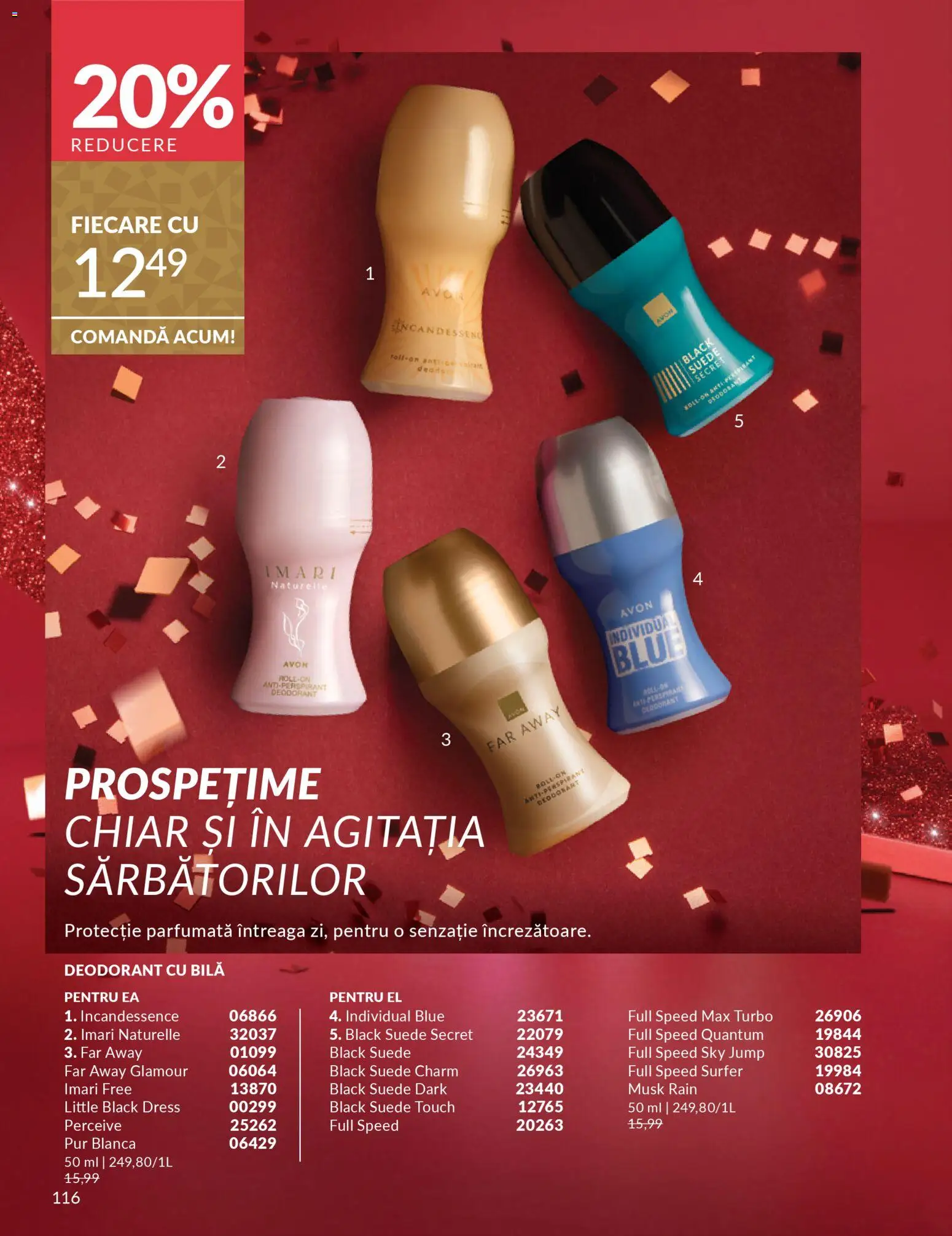 Catalog Avon 1 - 30 Decembrie 2025 | Pagina 116 | Produse: Deodorant, Antiperspirant