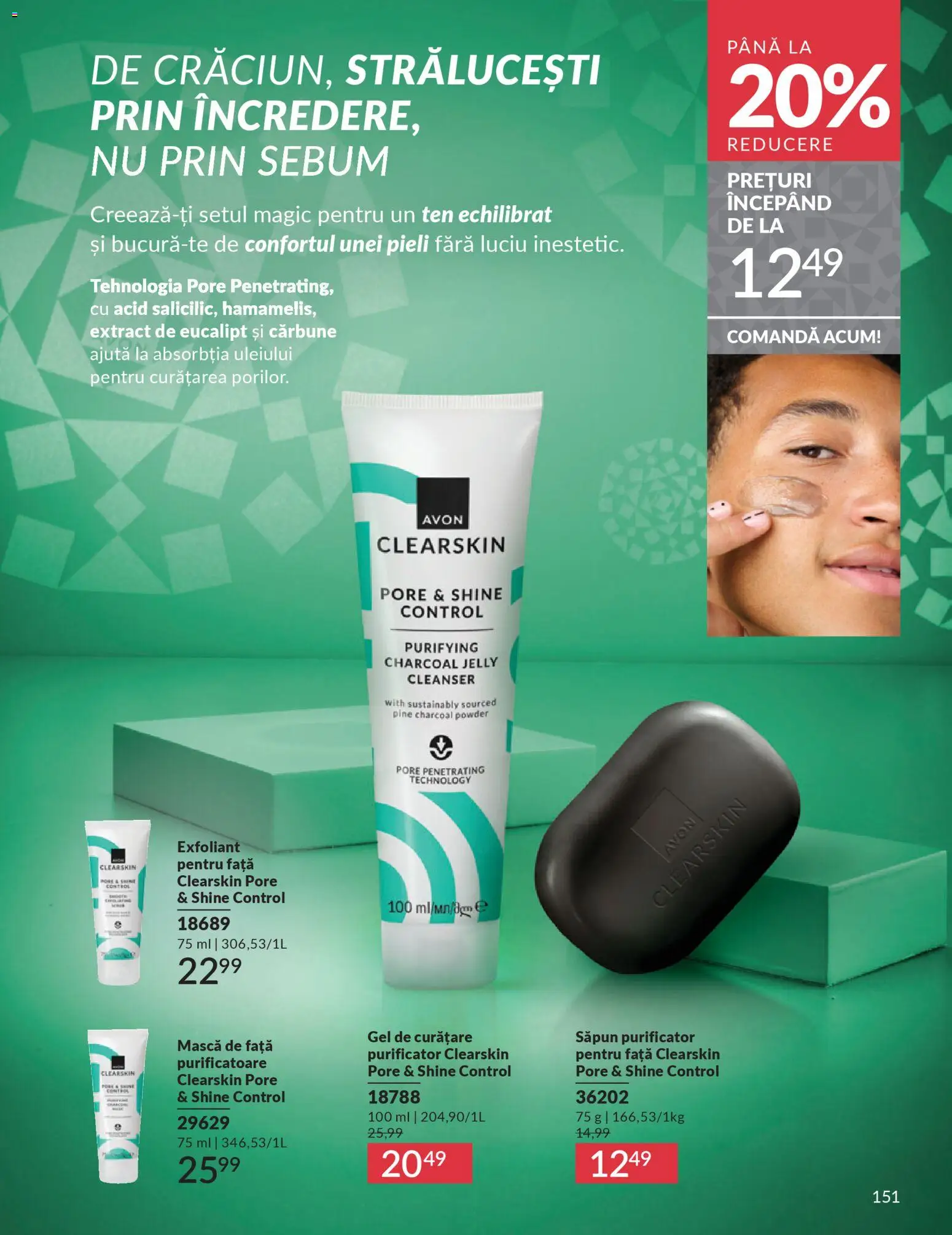 Catalog Avon 1 - 30 Decembrie 2025 | Pagina 151 | Produse: Exfoliant, Gel de curățare, Scrub, Săpun
