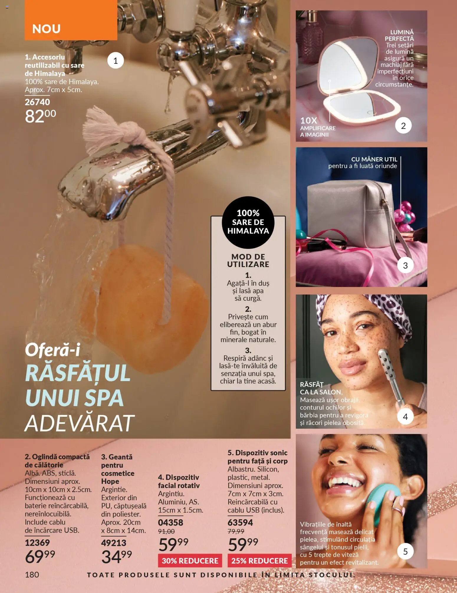 Catalog Avon 1 - 30 Decembrie 2025 | Pagina 180 | Produse: Tavuk suyu, Geantă pentru cosmetice, Usb, Duș