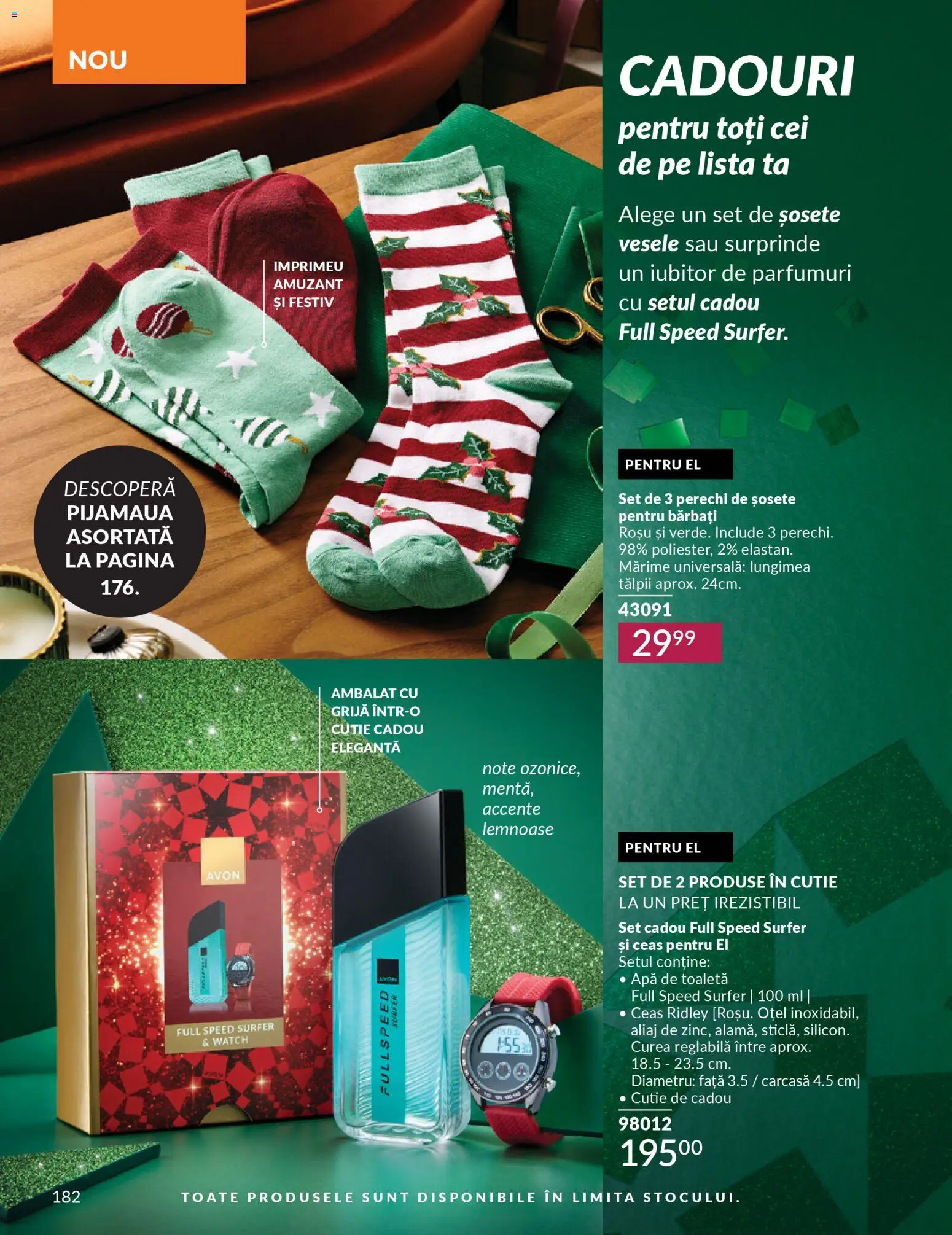 Catalog Avon 1 - 30 Decembrie 2025 | Pagina 182 | Produse: Curea, Cutie, Toaletă, Apă