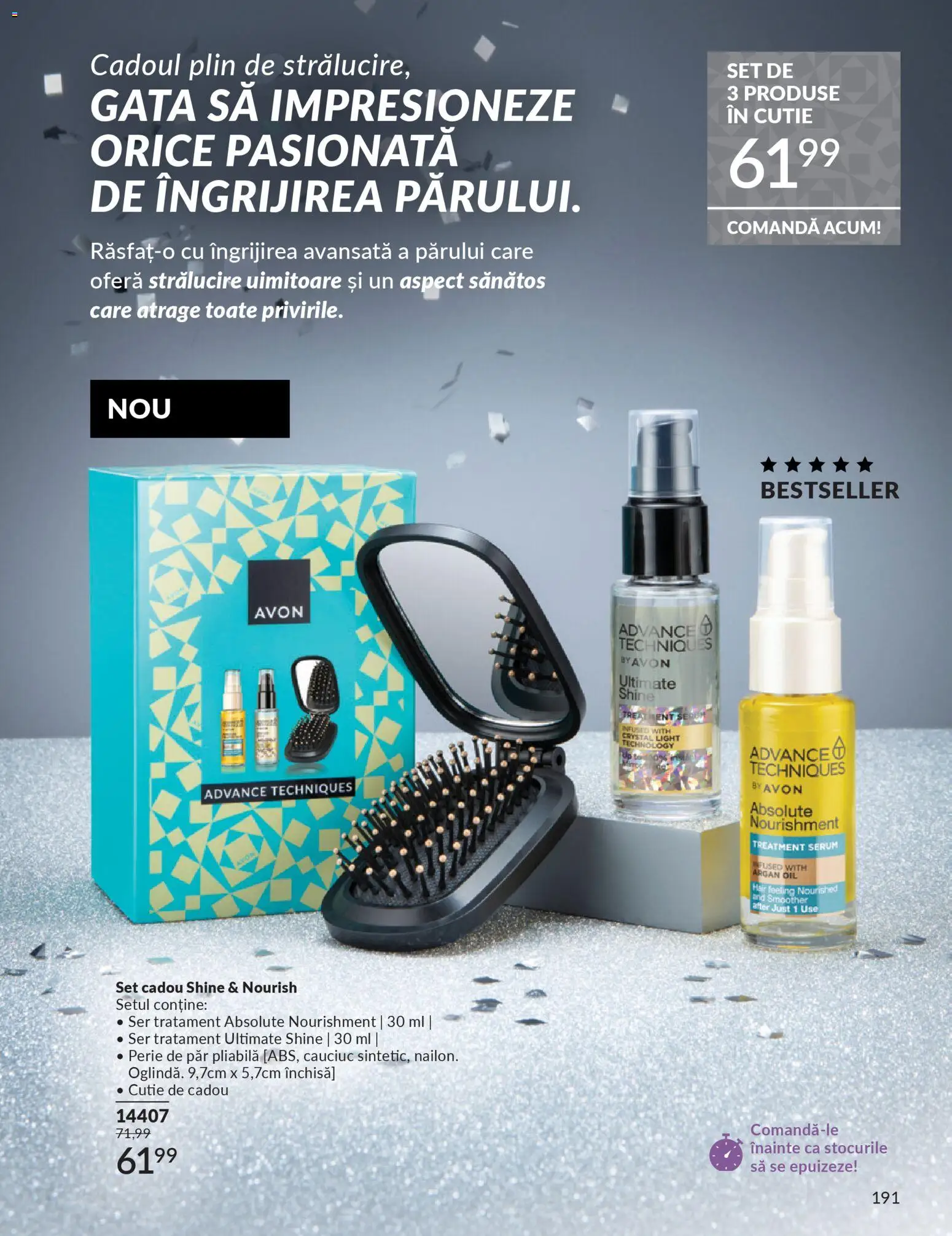 Catalog Avon 1 - 30 Decembrie 2025 | Pagina 191 | Produse: Perie de păr, Serum, Cutie, Perie