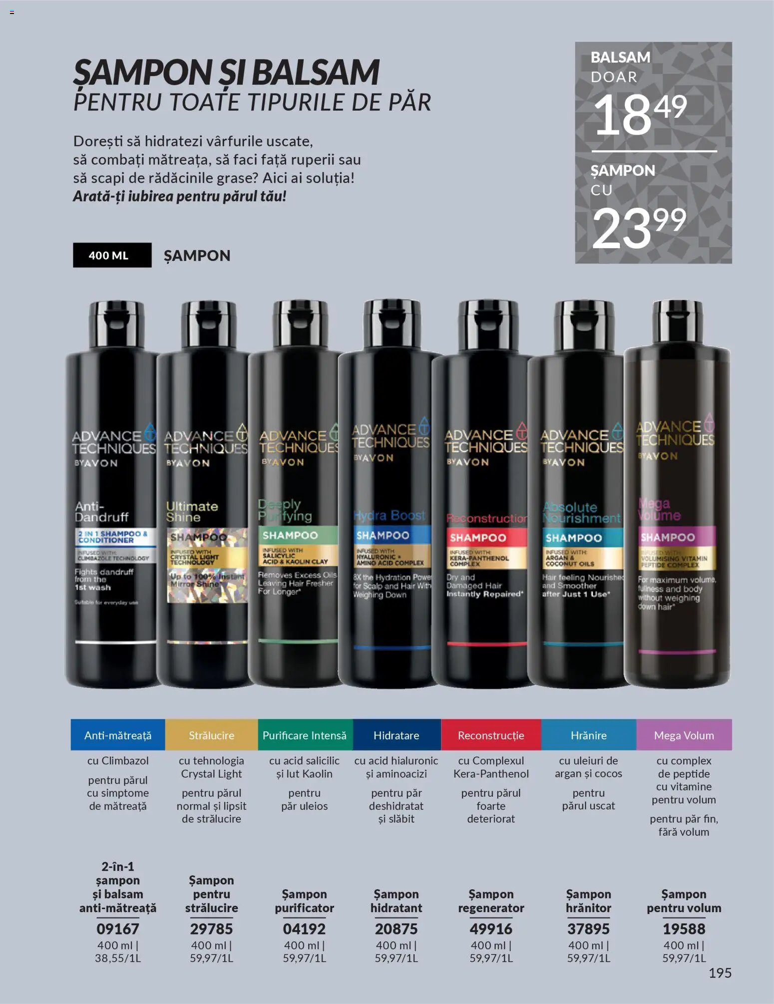 Catalog Avon 1 - 30 Decembrie 2025 | Pagina 195 | Produse: Body, Șampon, Balsam