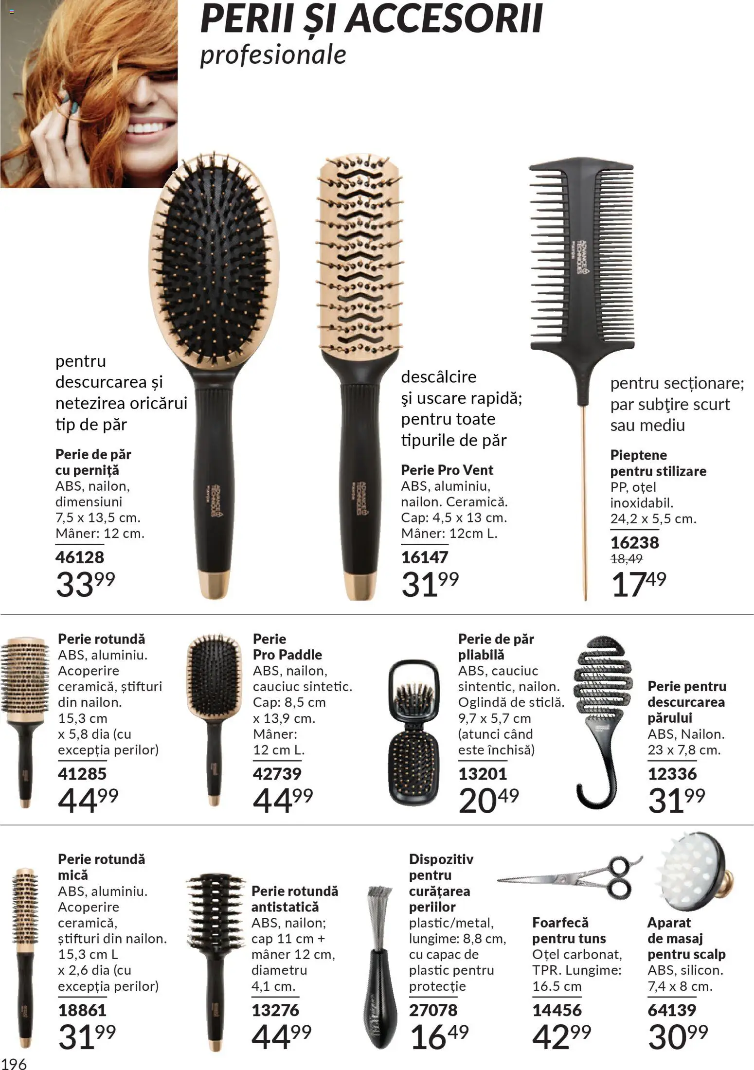 Catalog Avon 1 - 30 Decembrie 2025 | Pagina 196 | Produse: Perie de păr, Pieptene, Mâner, Oglindă