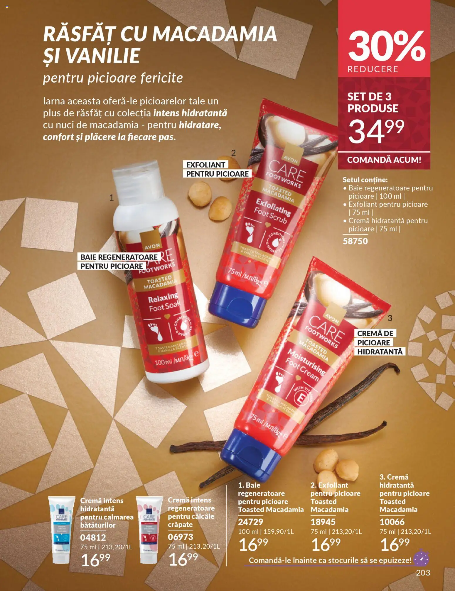 Catalog Avon 1 - 30 Decembrie 2025 | Pagina 203 | Produse: Exfoliant, Sac de couchage, Cremă, Nuci