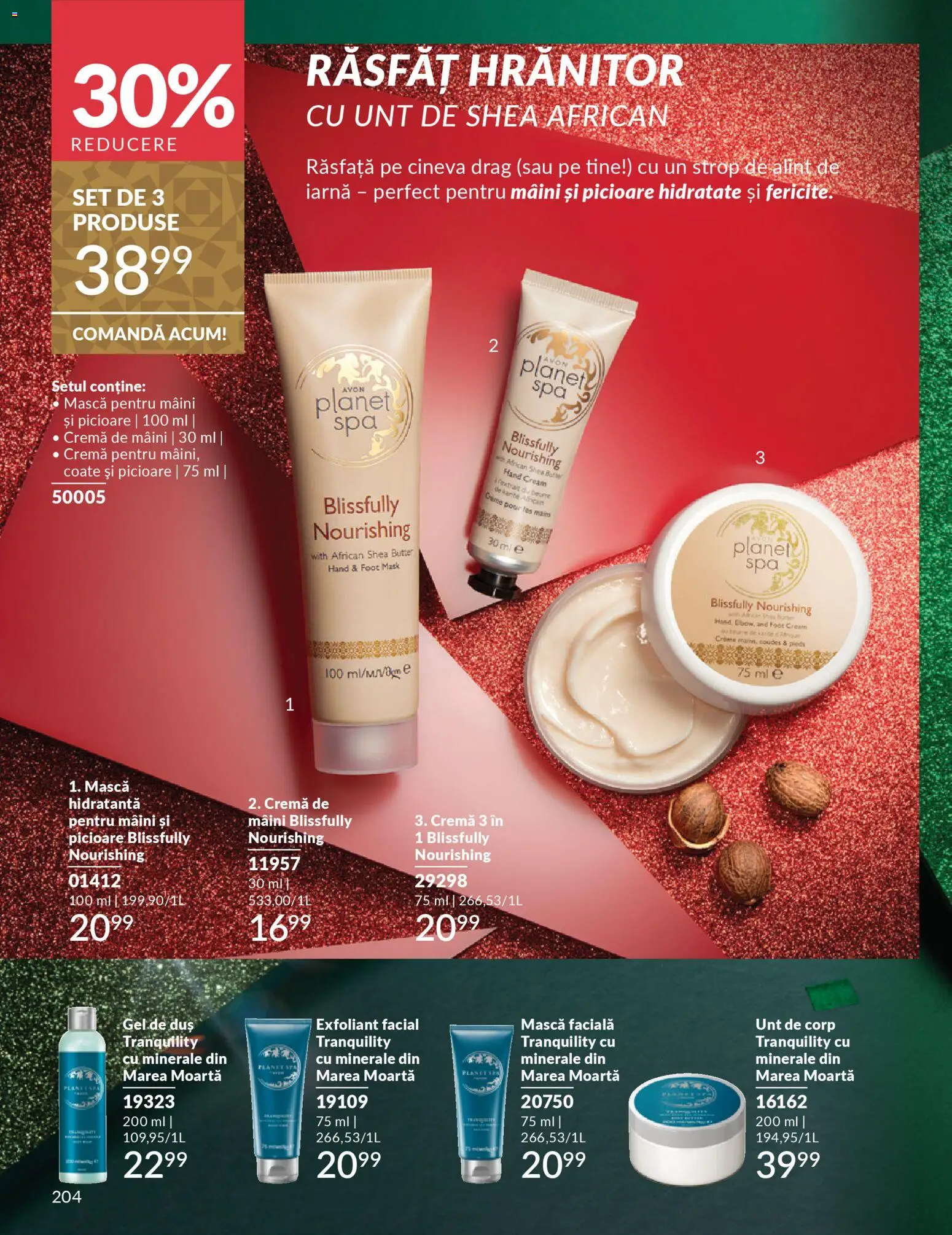 Catalog Avon 1 - 30 Decembrie 2025 | Pagina 204 | Produse: Unt, Cremă, Cremă de mâini, Gel de duș