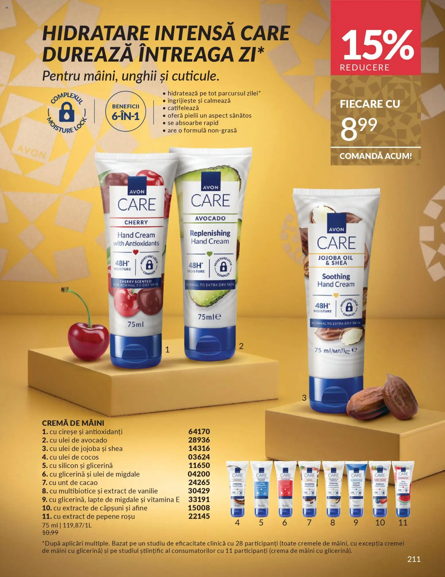 Catalog Avon 1 - 30 Decembrie 2025 | Pagina 211 | Produse: Afine, Ulei, Cremă de mâini, Cireșe