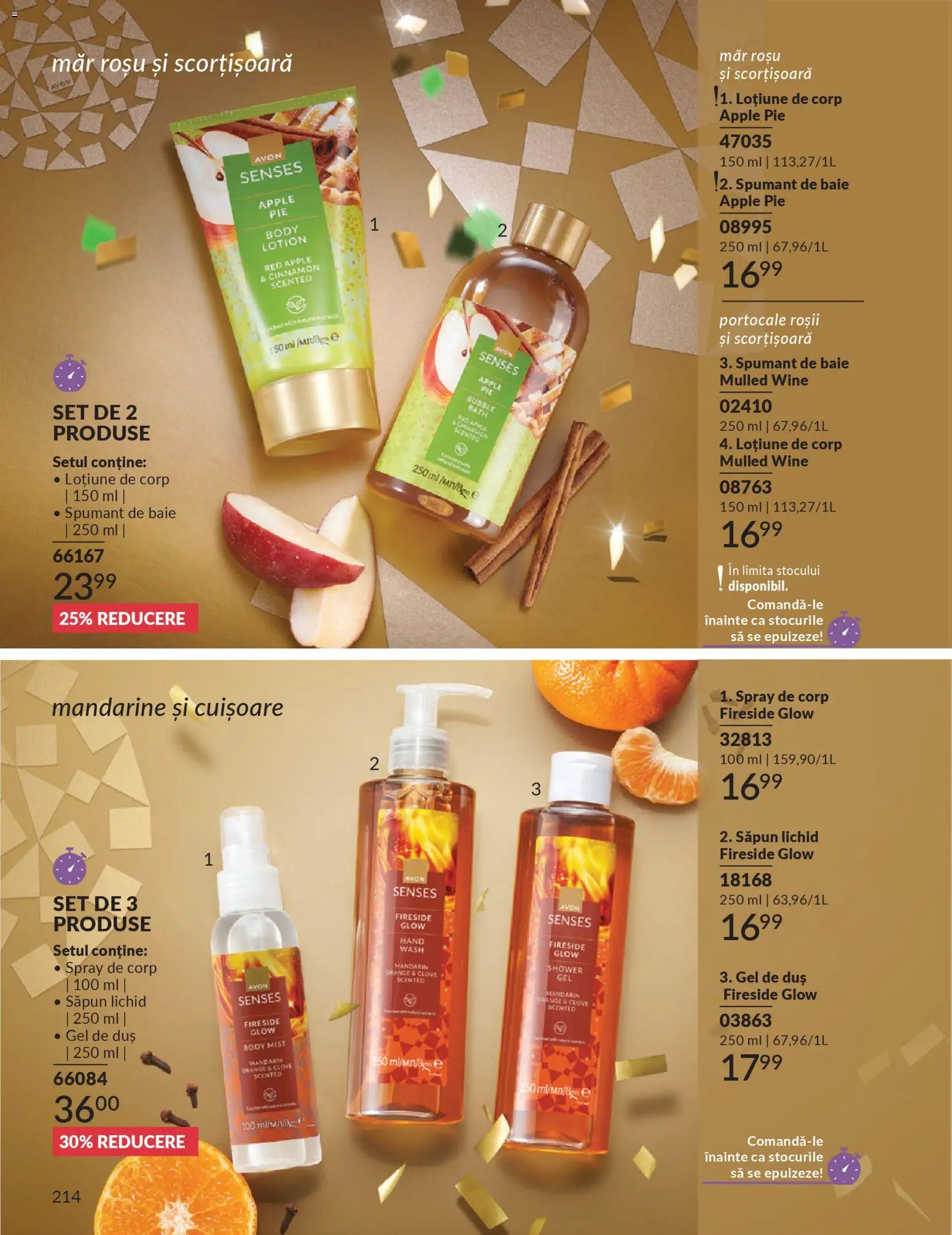 Catalog Avon 1 - 30 Decembrie 2025 | Pagina 214 | Produse: Duș, Apple, Portocale, Spumant de baie