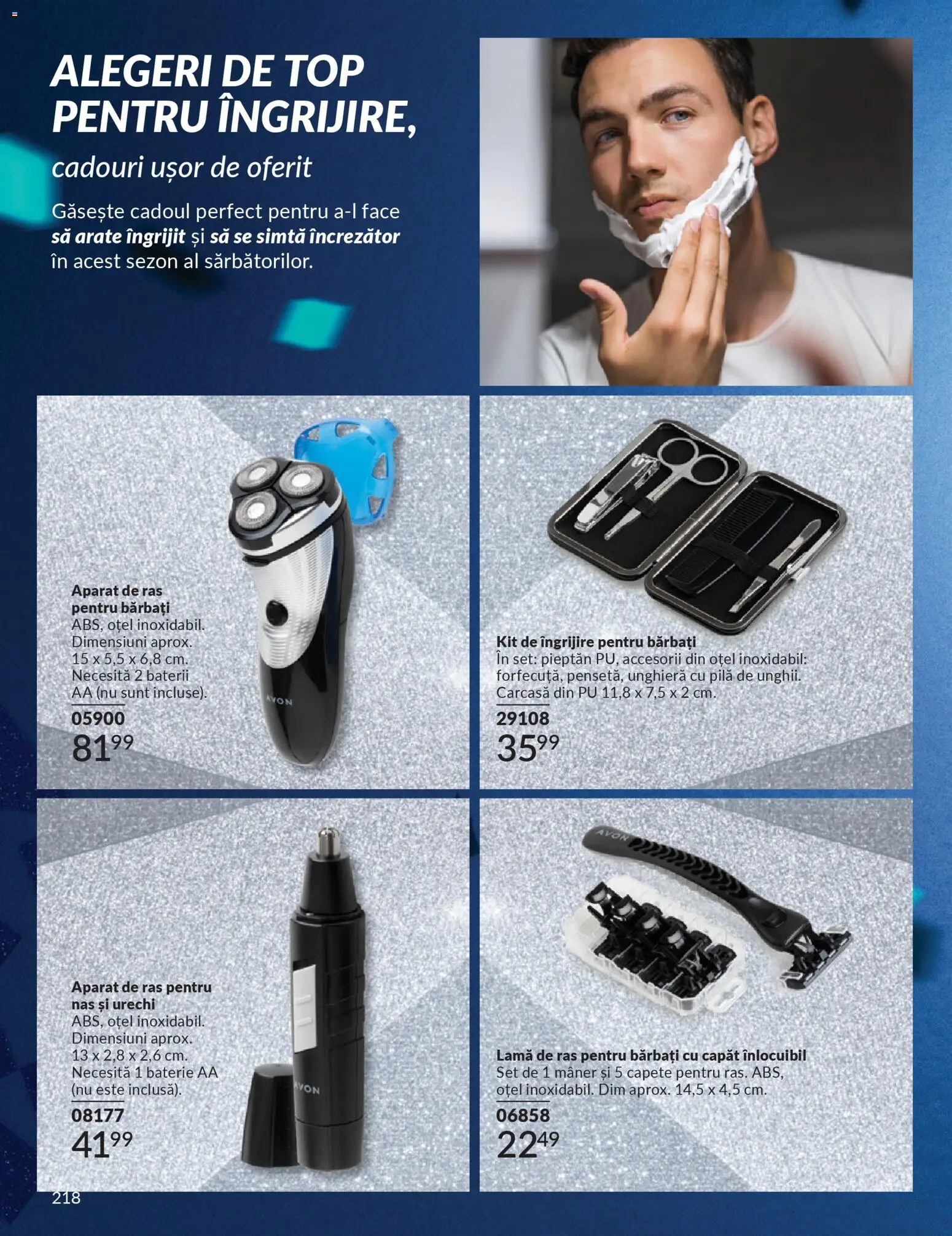 Catalog Avon 1 - 30 Decembrie 2025 | Pagina 218 | Produse: Trimmer, Carcasă, Mâner, Baterie