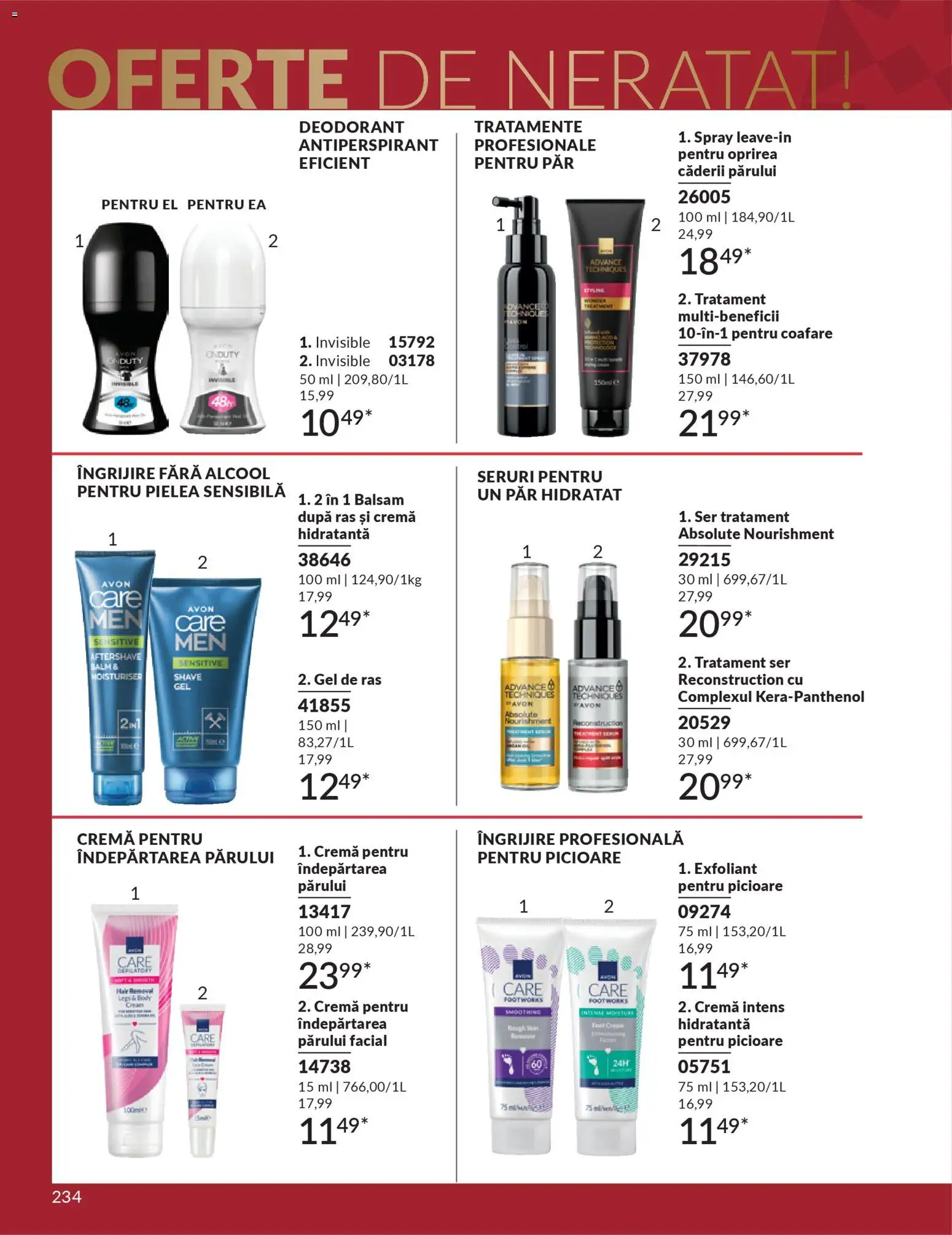 Catalog Avon 1 - 30 Decembrie 2025 | Pagina 234 | Produse: Exfoliant, Arapsaçı, Deodorant, Antiperspirant