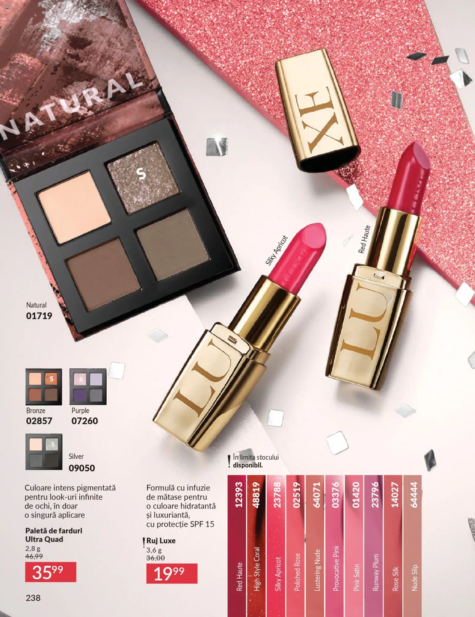 Catalog Avon 1 - 30 Decembrie 2025 | Pagina 238 | Produse: Delgeç, Ruj, Slip