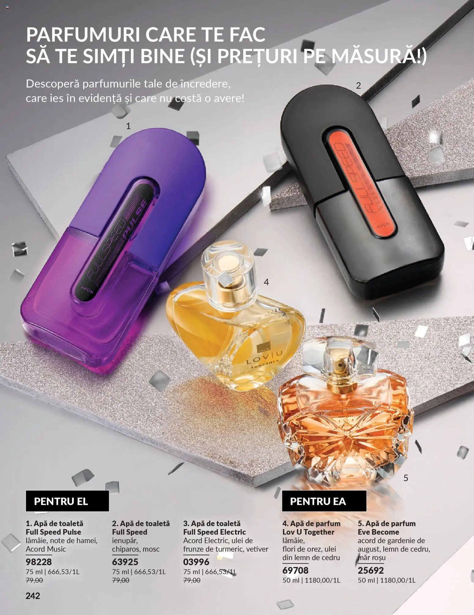 Catalog Avon 1 - 30 Decembrie 2025 | Pagina 242 | Produse: Apă de parfum, Toaletă, Parfum, Apă