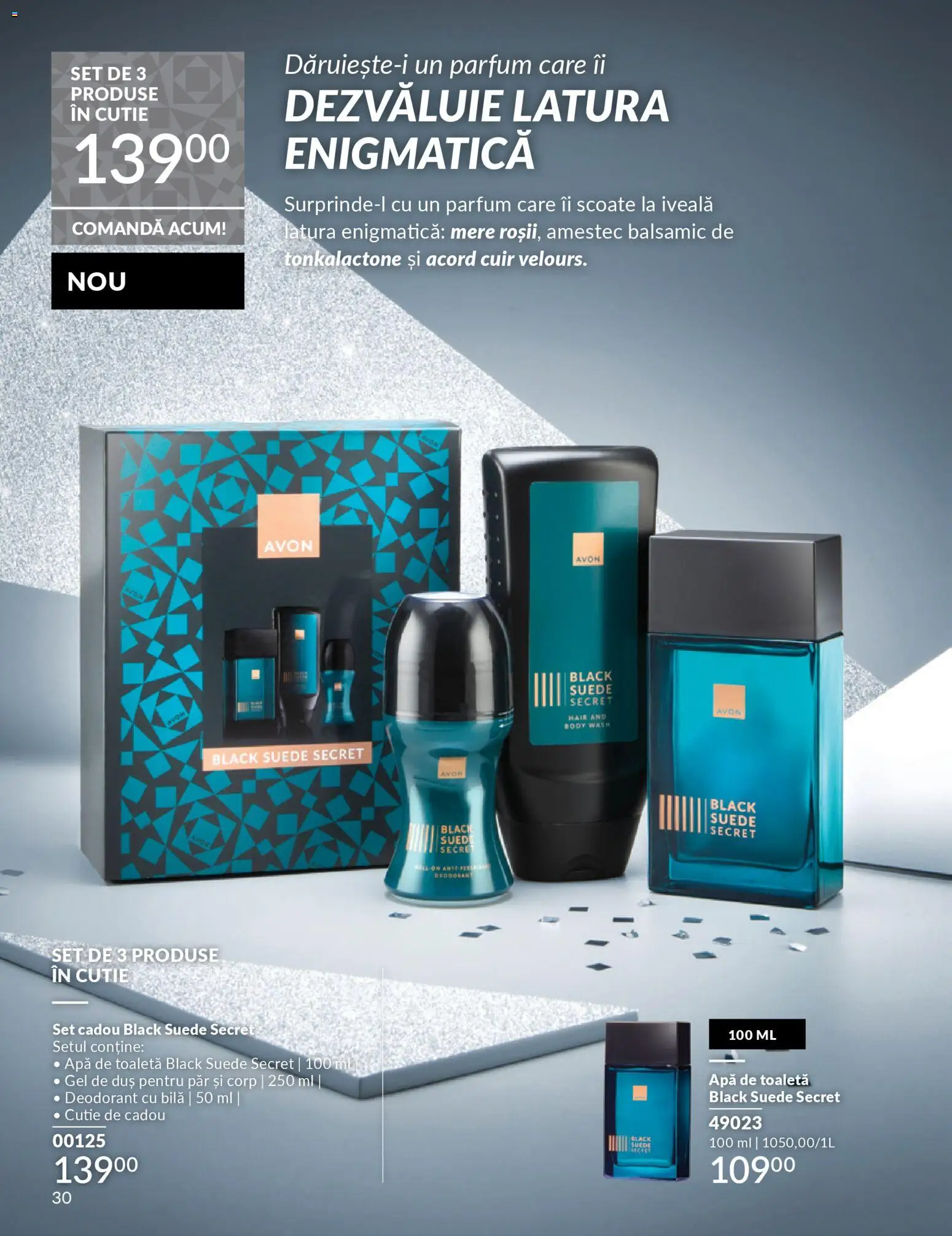 Catalog Avon 1 - 30 Decembrie 2025 | Pagina 32 | Produse: Cutie, Gel de duș, Deodorant, Apă
