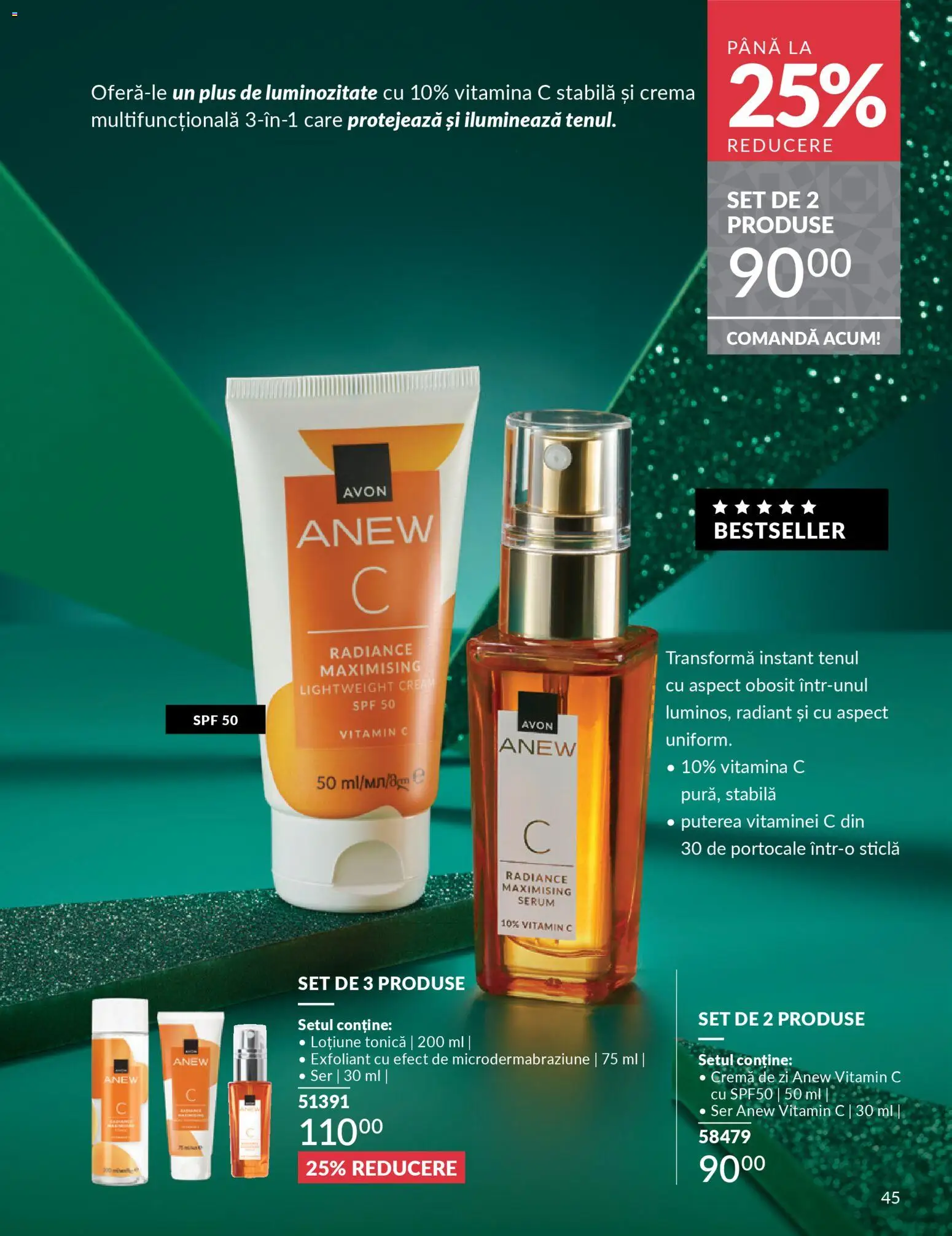 Catalog Avon 1 - 30 Decembrie 2025 | Pagina 47 | Produse: Loțiune tonică, Exfoliant, Cremă de zi, Portocale