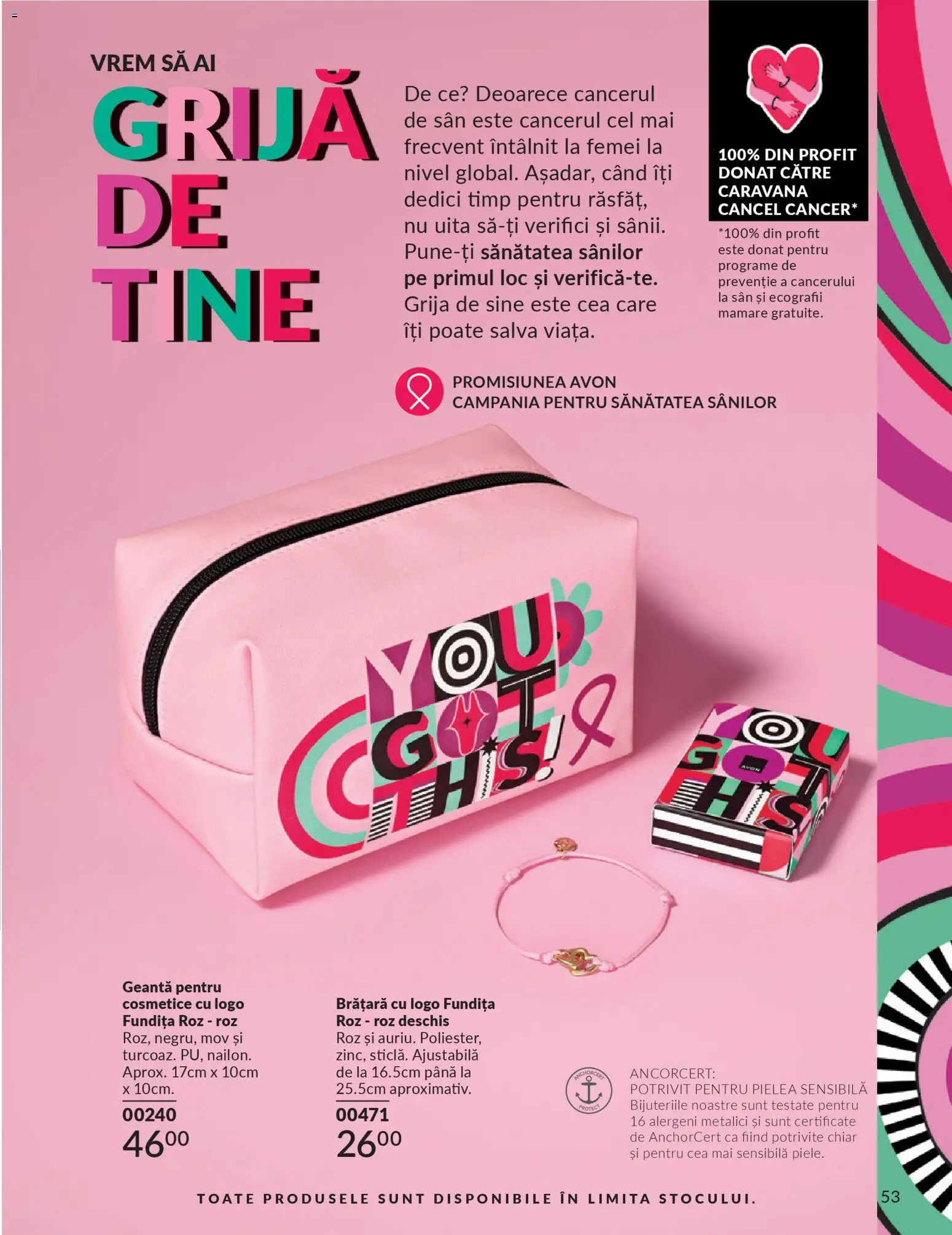 Catalog Avon 1 - 30 Decembrie 2025 | Pagina 55 | Produse: Geantă pentru cosmetice, Geantă, Brățară