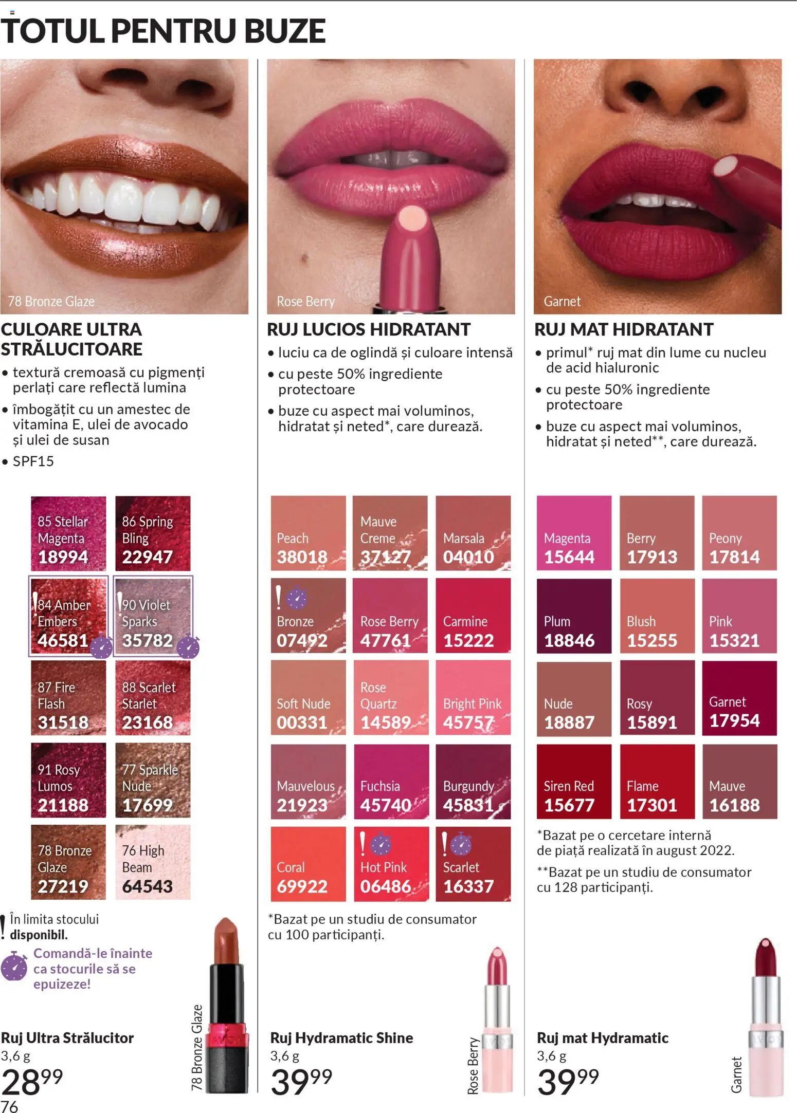 Catalog Avon 1 - 30 Decembrie 2025 | Pagina 76 | Produse: Tavuk suyu, Oglindă, Blush, Avocado