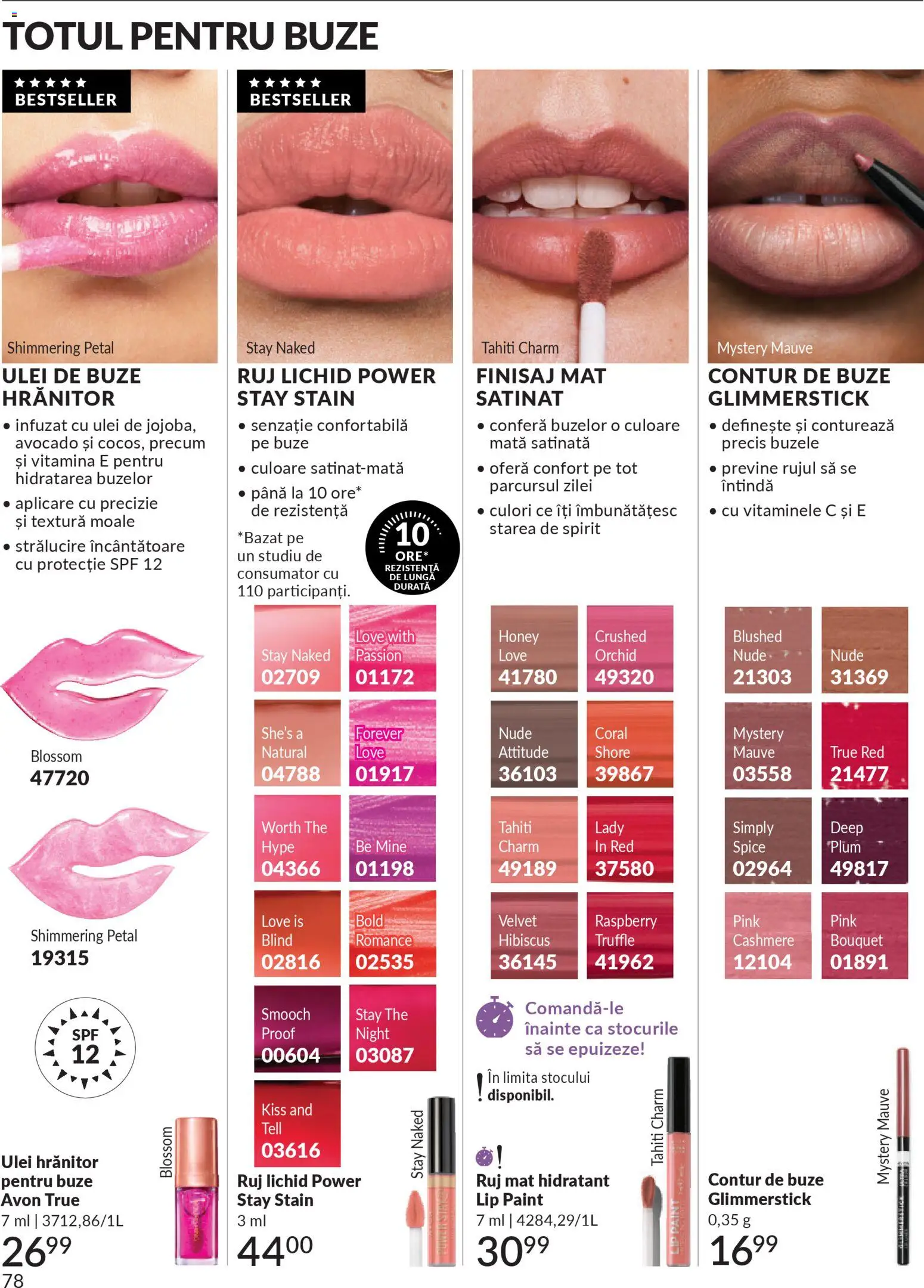 Catalog Avon 1 - 30 Decembrie 2025 | Pagina 78 | Produse: Ruj, Ulei, Avocado