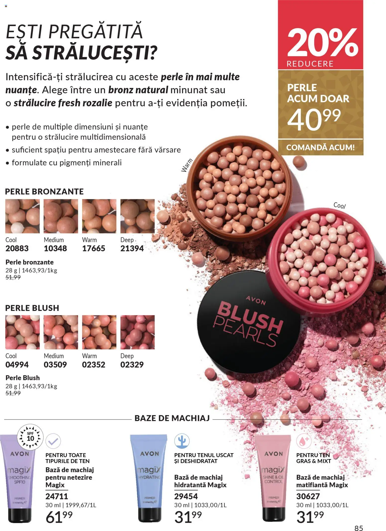 Catalog Avon 1 - 30 Decembrie 2025 | Pagina 85 | Produse: Bază de machiaj, Akrilik boya, Machiaj, Blush