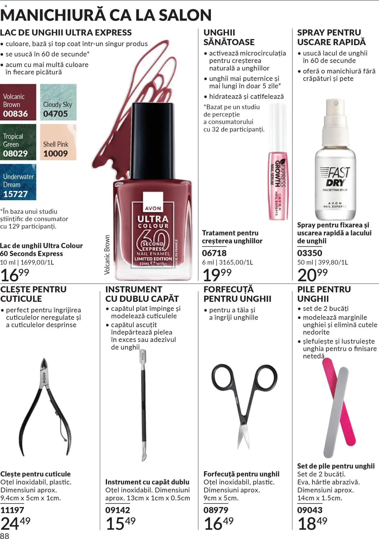 Catalog Avon 1 - 30 Decembrie 2025 | Pagina 88 | Produse: Top coat, Clește, Top, Lac de unghii