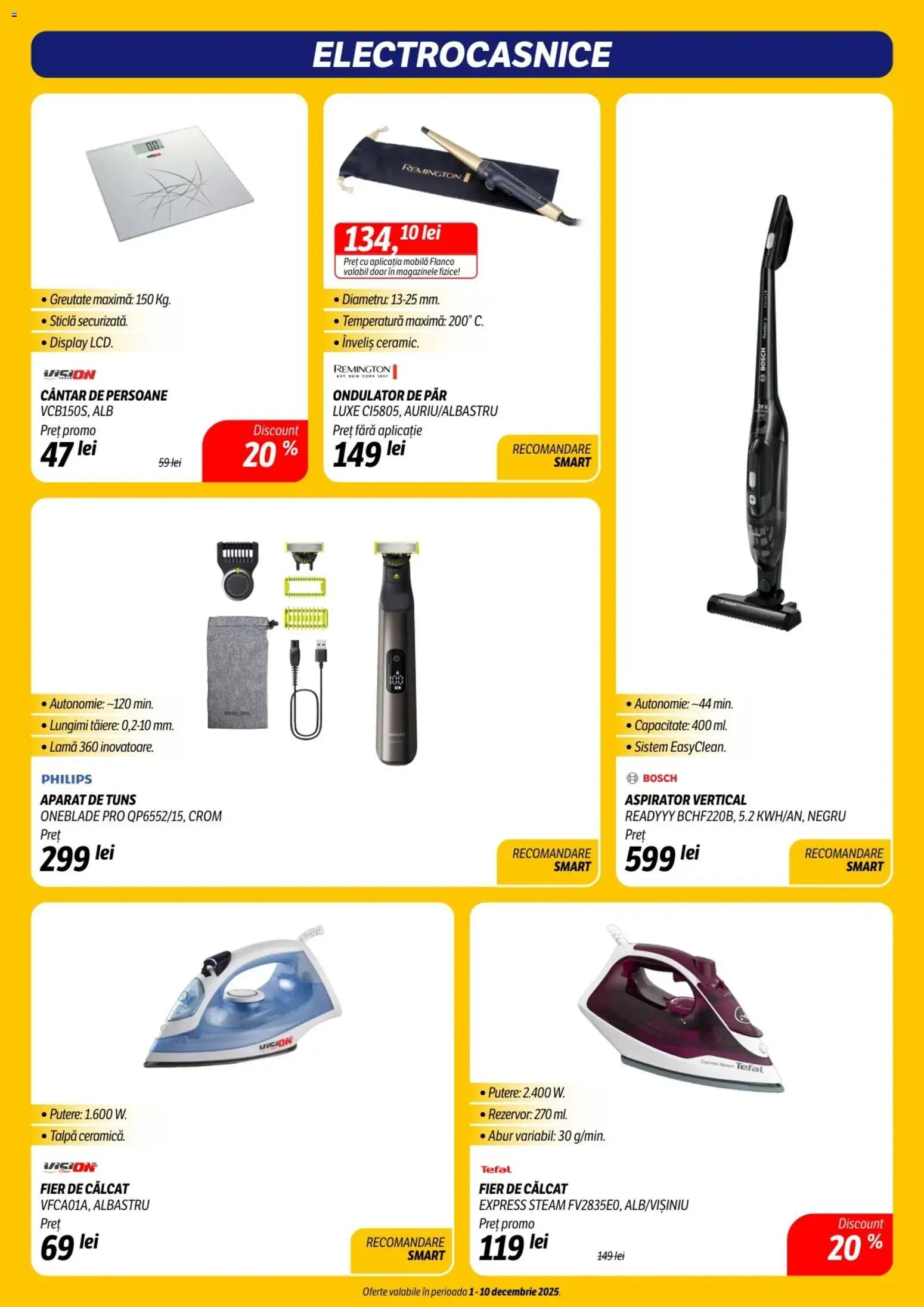 Catalog Flanco 1 - 9 Decembrie 2025 | Pagina 16 | Produse: Enginar, Fier de călcat, Aspirator, Cântar