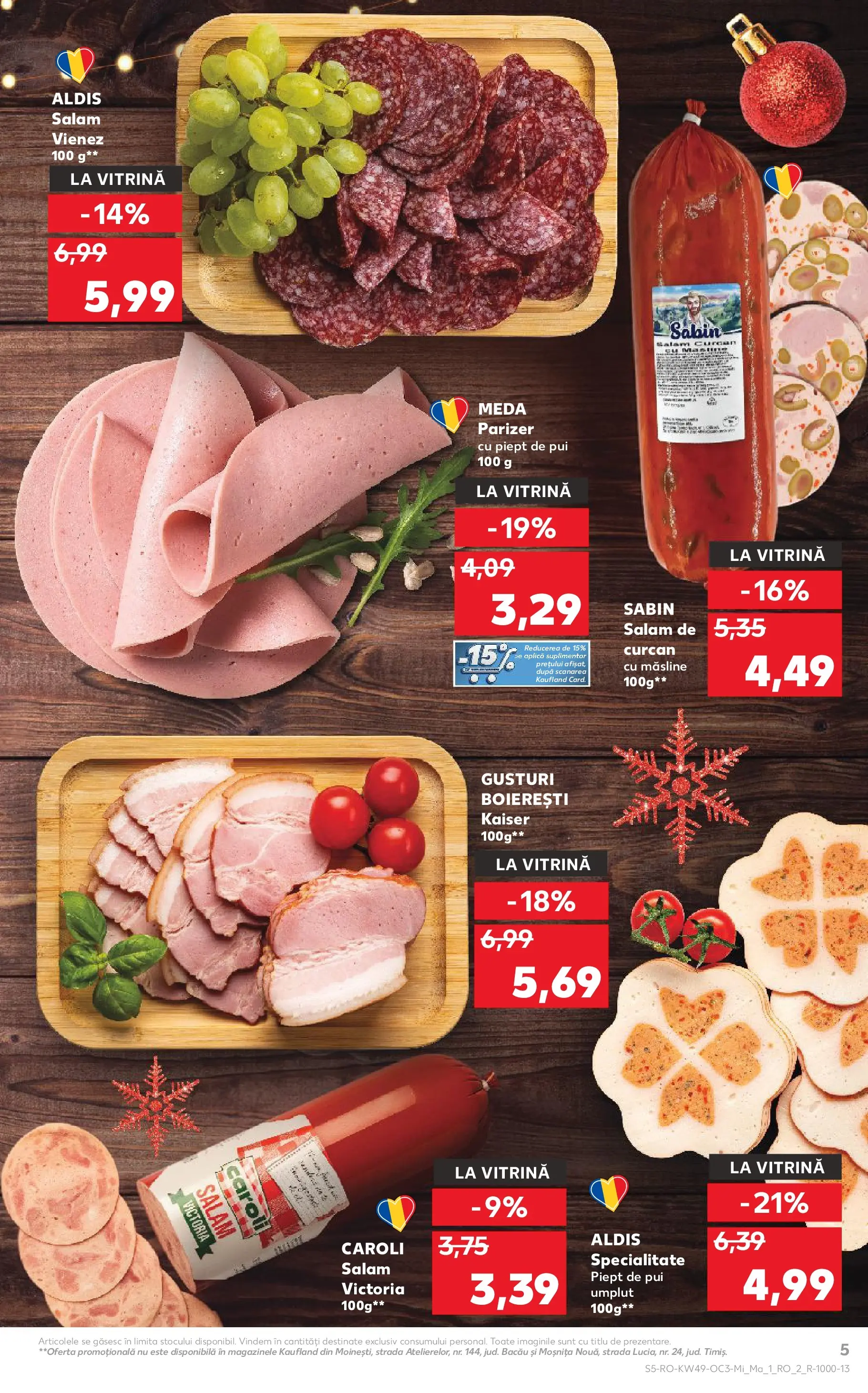 Catalog Kaufland 3 - 8 Decembrie 2025 | Pagina 5 | Produse: Hacıyatmaz Kedi Oyuncağı, Măsline, Salam, Parizer