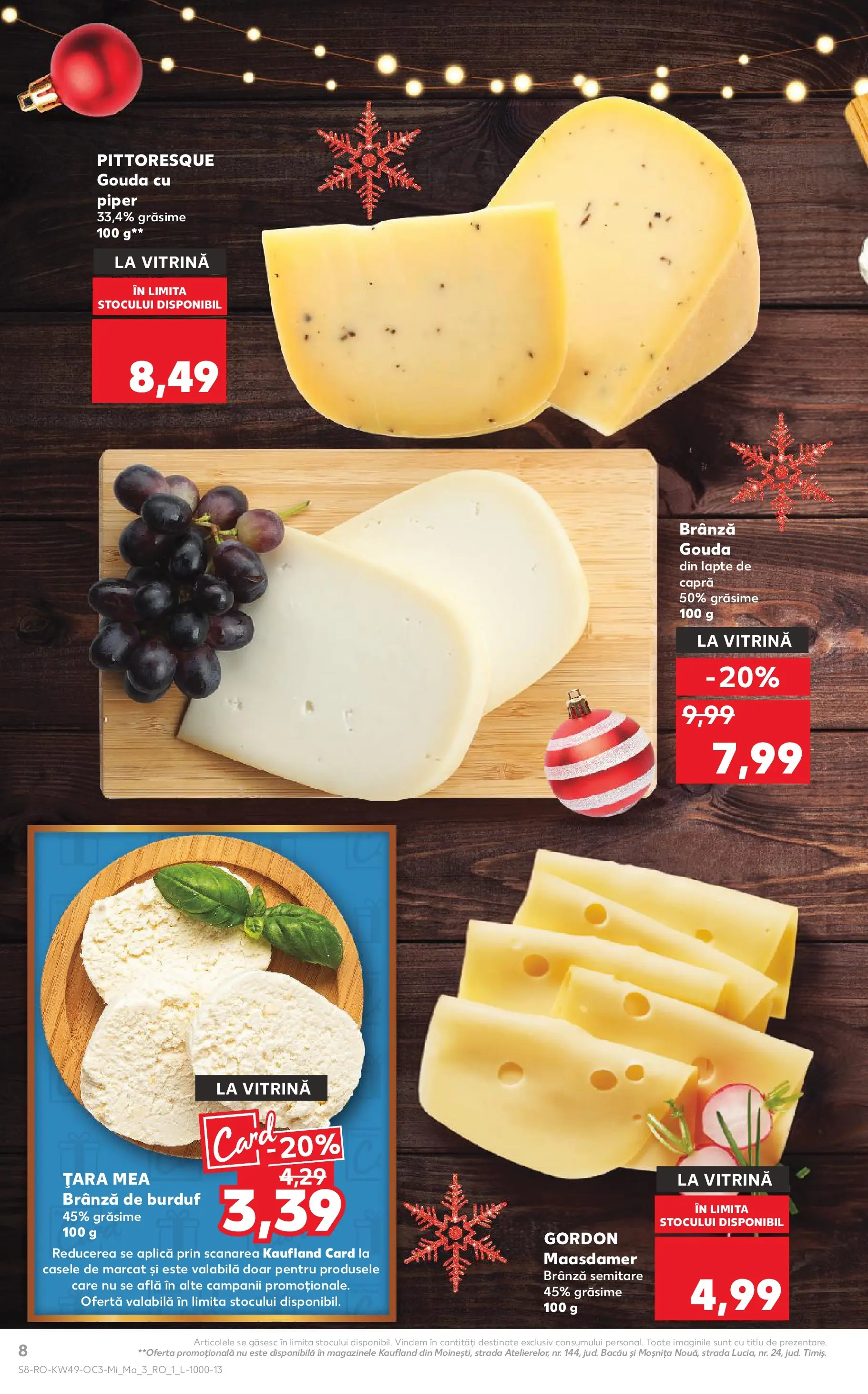 Catalog Kaufland 3 - 8 Decembrie 2025 | Pagina 8 | Produse: Lapte, Brânză, Piper, Gouda