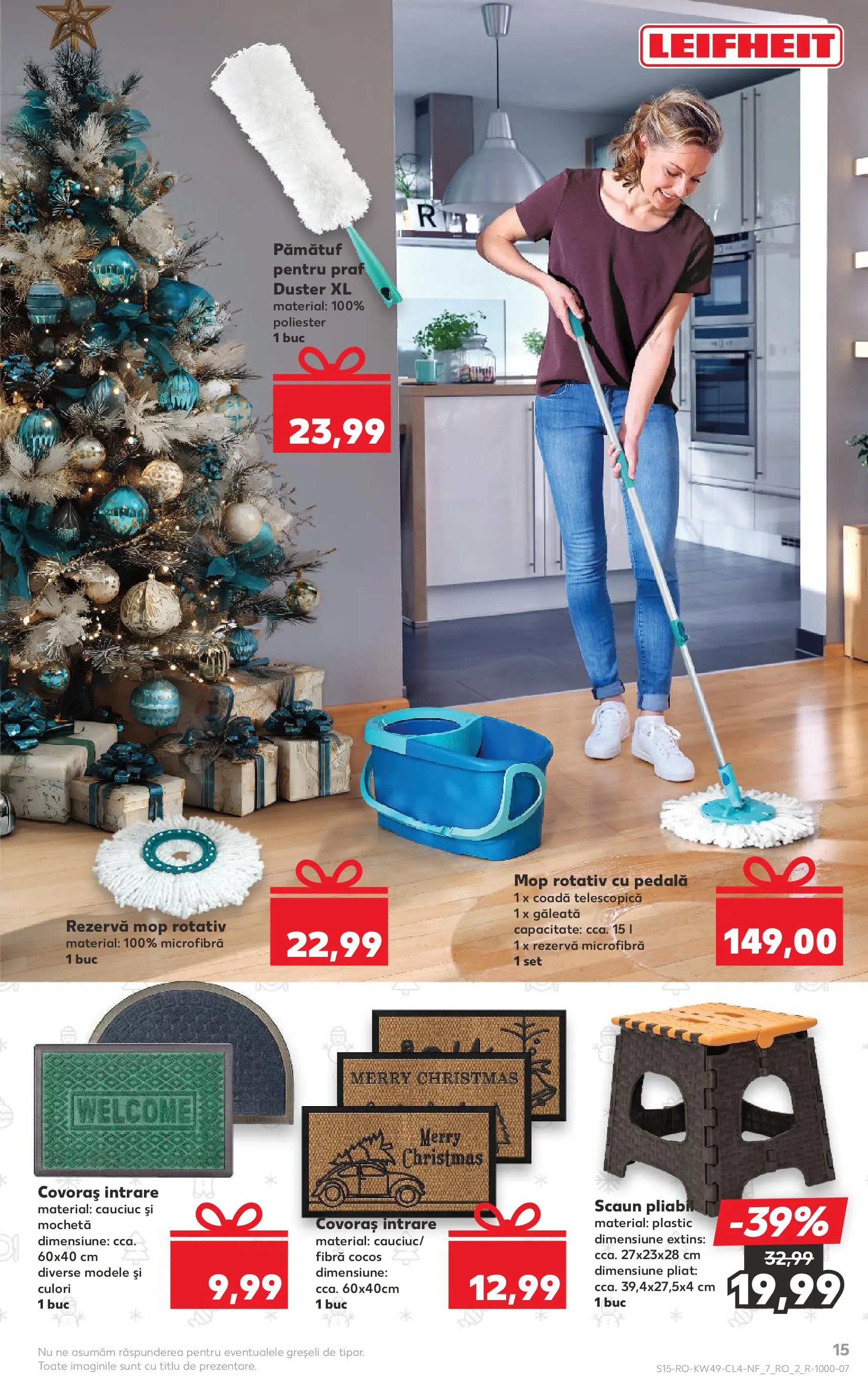 Catalog Kaufland 3 - 8 Decembrie 2025 | Pagina 15 | Produse: Mop, Mochetă, Scaun, Bisiklet Aparatları