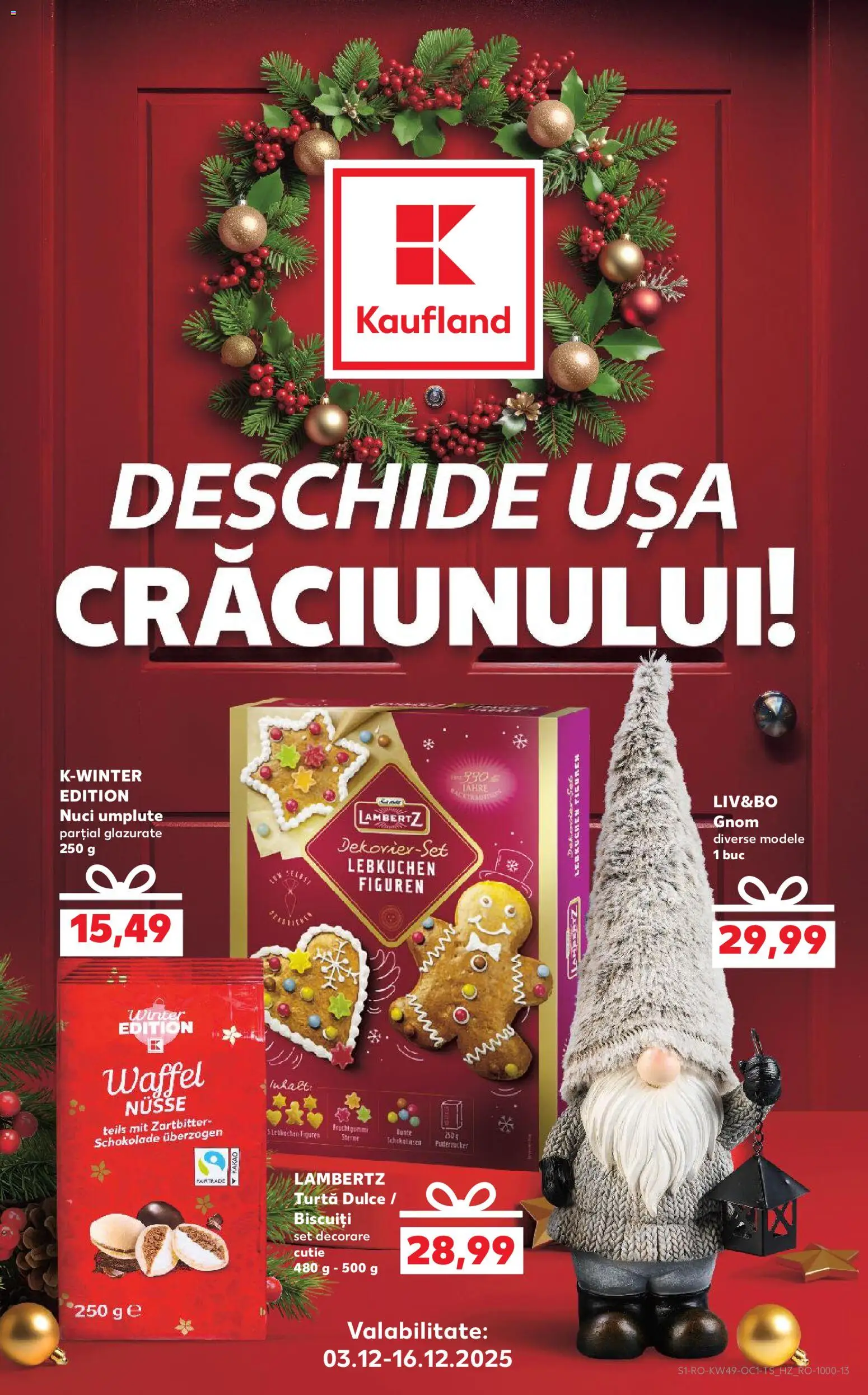 Catalog Kaufland 3 - 15 Decembrie 2025 | Pagina 1 | Produse: Cutie, Ușă, Nuci, Turtă dulce