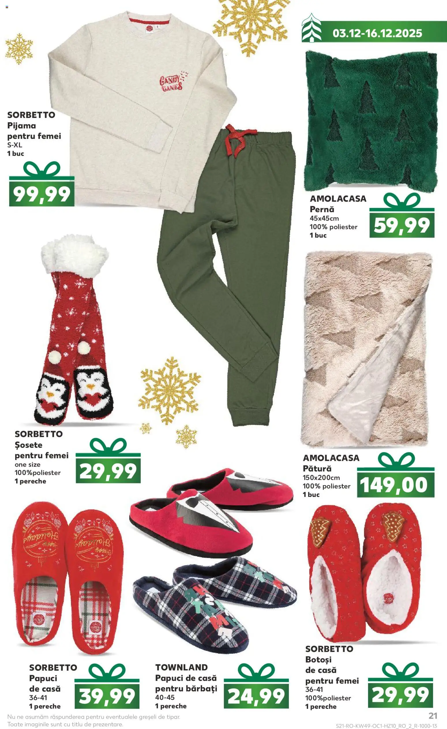Catalog Kaufland 3 - 15 Decembrie 2025 | Pagina 21 | Produse: Pernă, Pătură, Șosete, Papuci