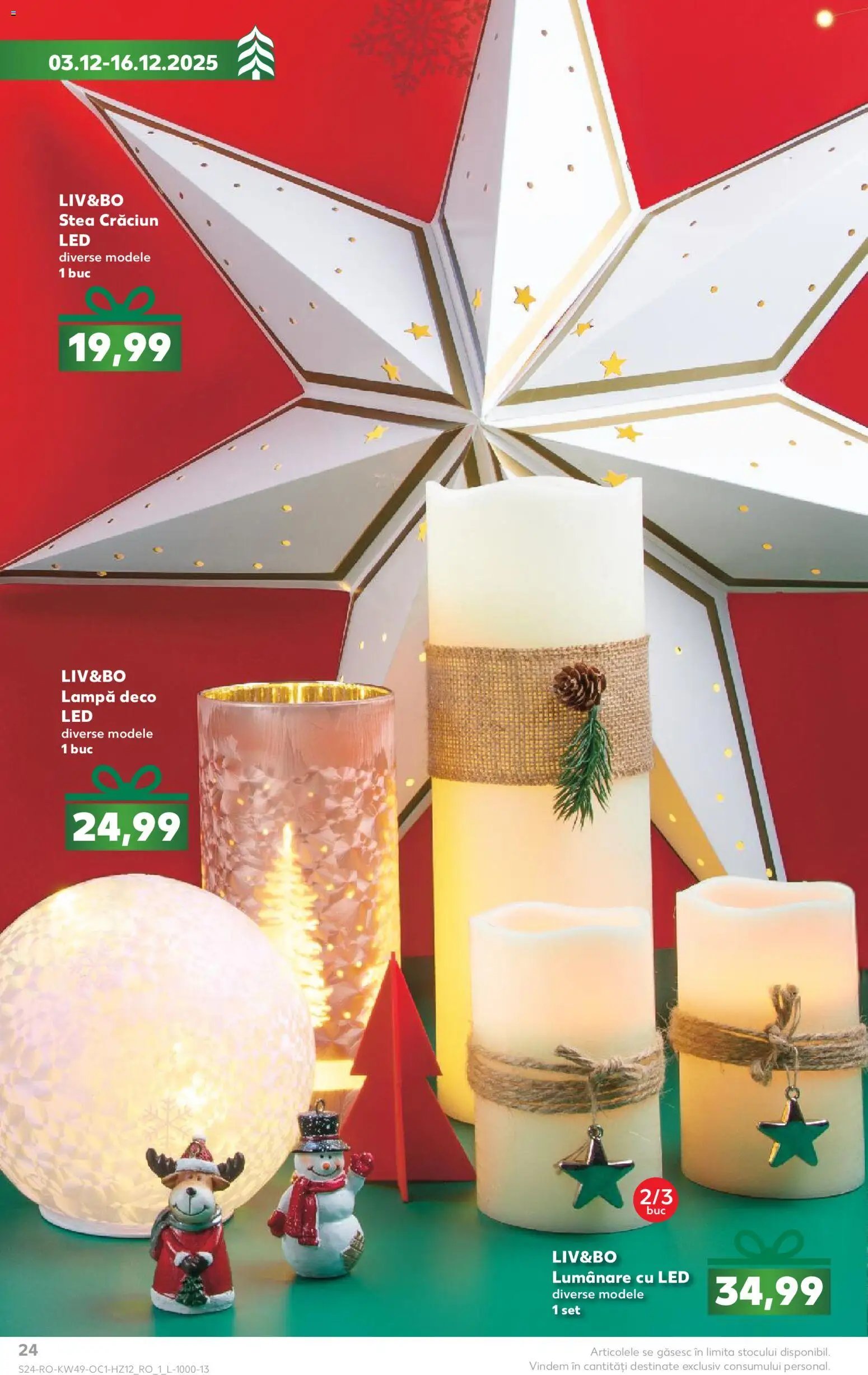 Catalog Kaufland 3 - 15 Decembrie 2025 | Pagina 24 | Produse: Babak, Lampă, Lumânare