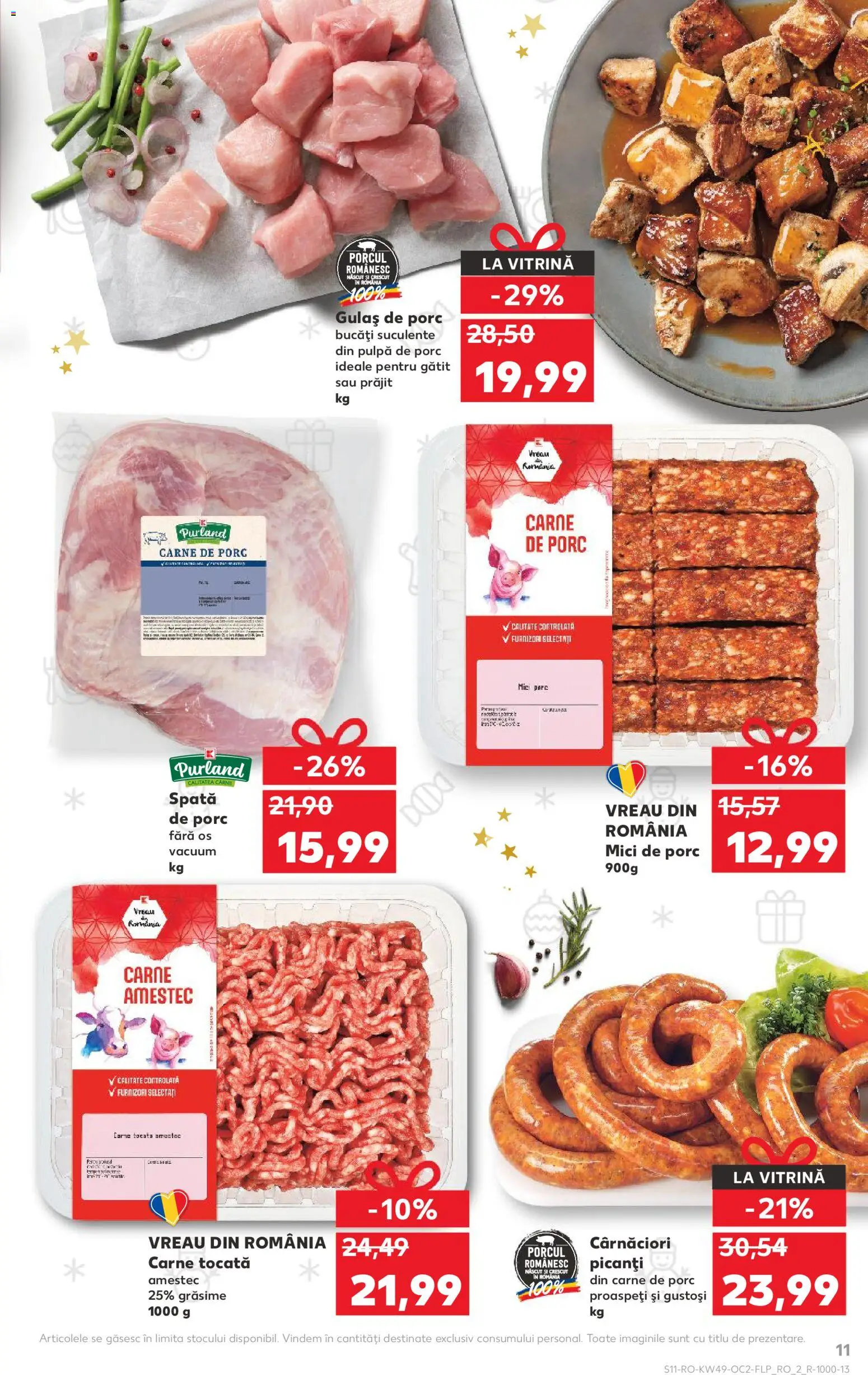 Catalog Kaufland 3 - 8 Decembrie 2025 | Pagina 11 | Produse: Vitrină, Mici, Carne De Porc, Carne tocată