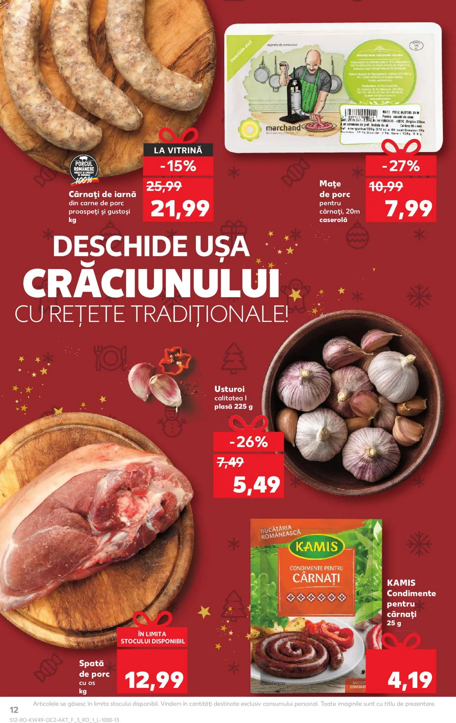Catalog Kaufland 3 - 8 Decembrie 2025 | Pagina 12 | Produse: Vitrină, Carne De Porc, Ușă, Cârnați