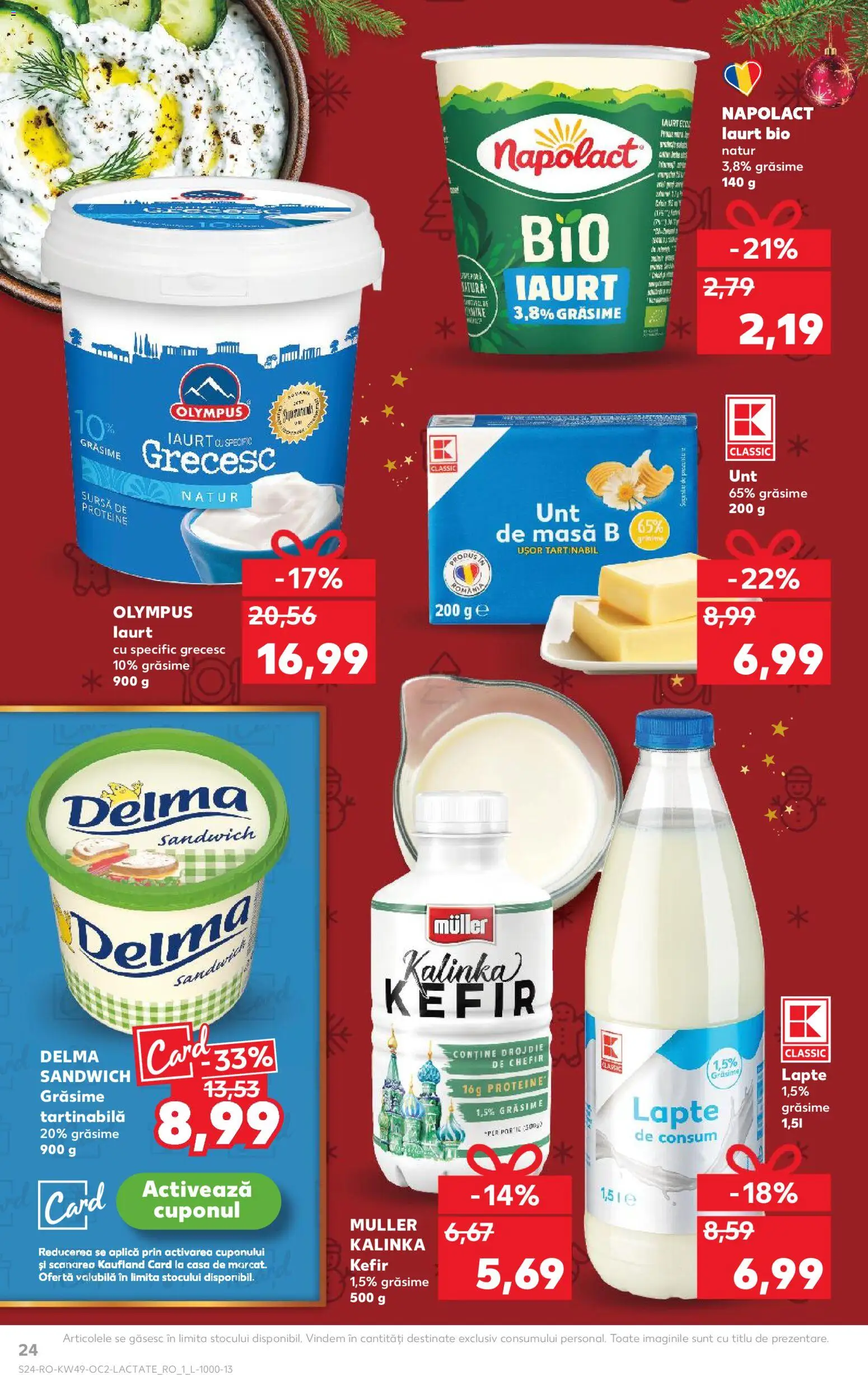 Catalog Kaufland 3 - 8 Decembrie 2025 | Pagina 24 | Produse: Masaüstü kılıfı, Masă, Lapte, Kefir