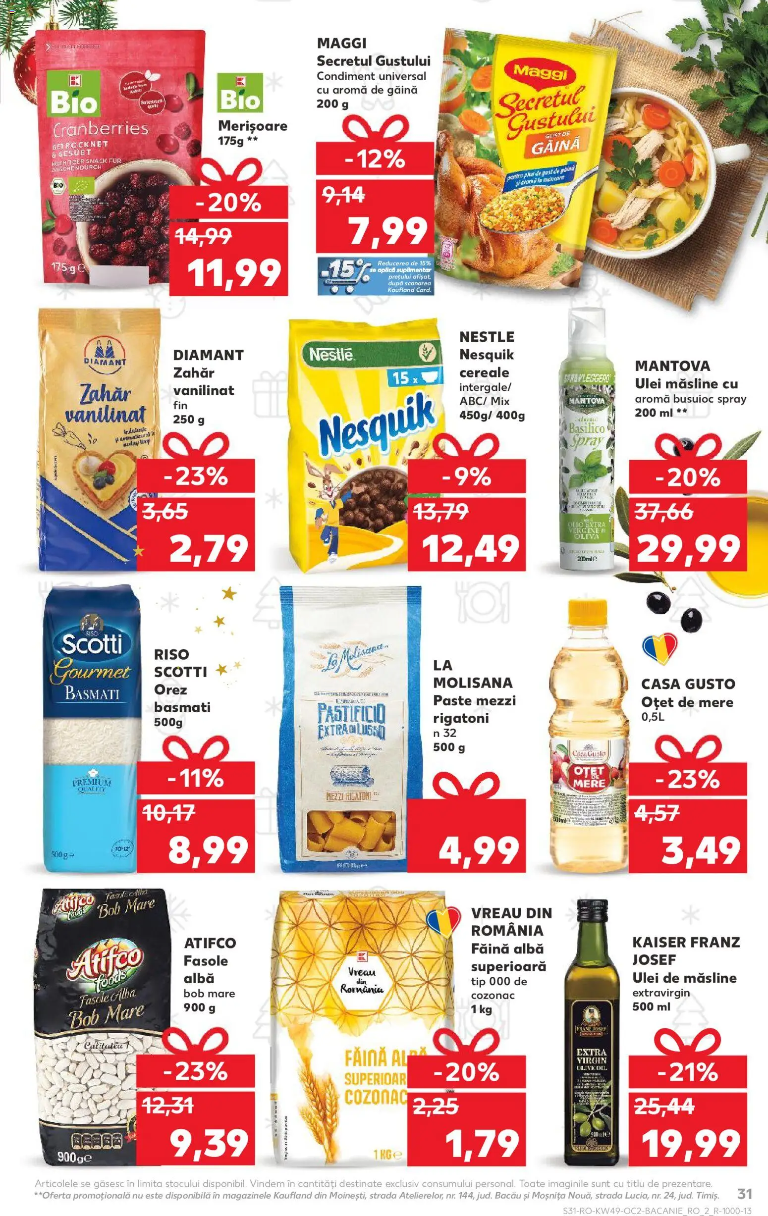 Catalog Kaufland 3 - 8 Decembrie 2025 | Pagina 31 | Produse: Ulei, Paste, Fasole albă, Çocuk sutyeni